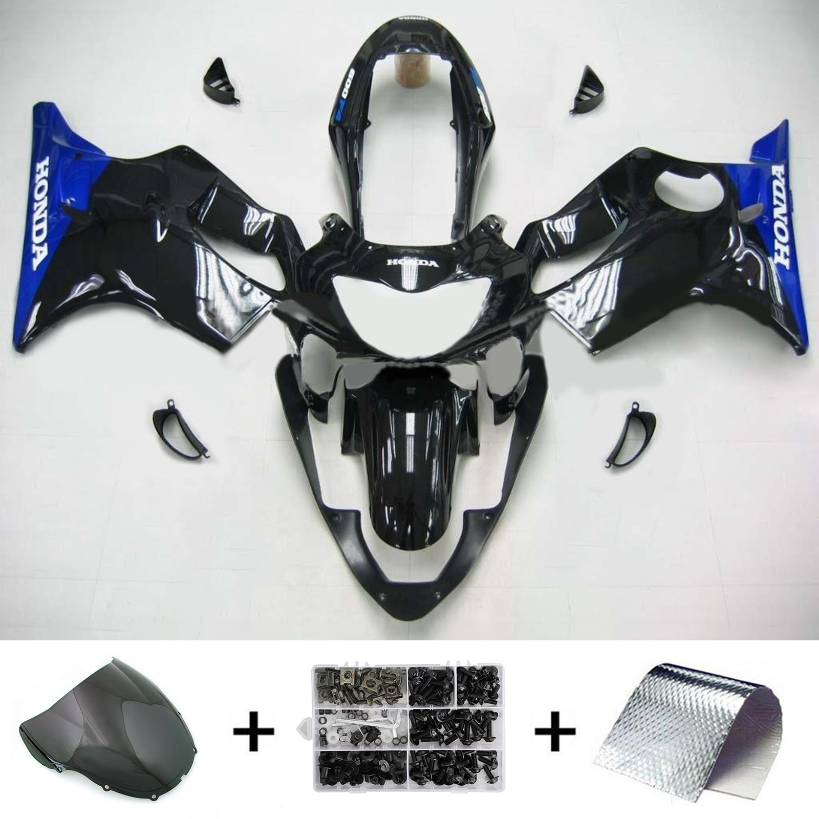 1999-2000 Honda CBR600F4 Kit de carénage d'injection Amotopart carrosserie plastique ABS #109