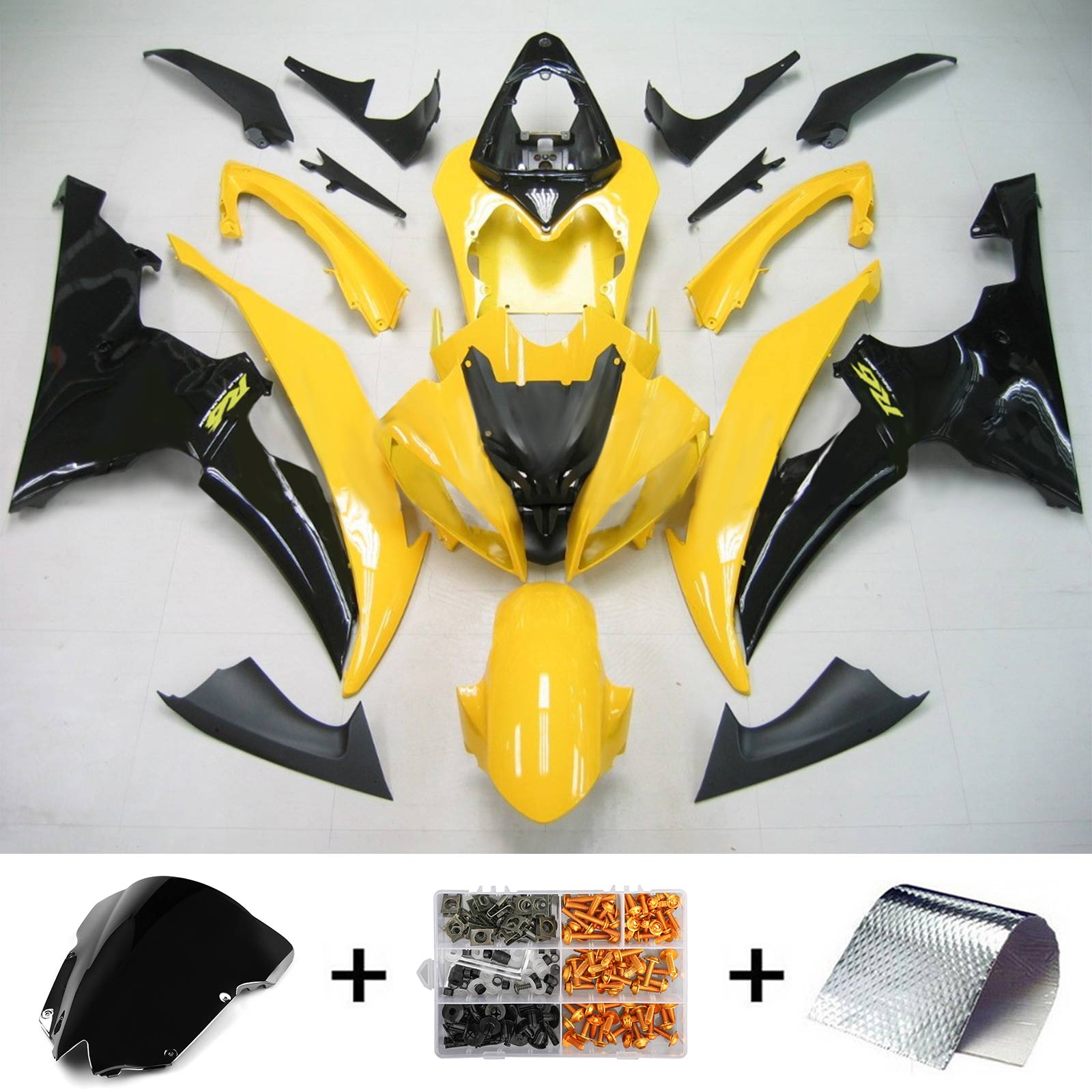 2008-2016 Yamaha YZF 600 R6 Amotopart Injection Fairing Kit Bodywork Plastic ABS #145