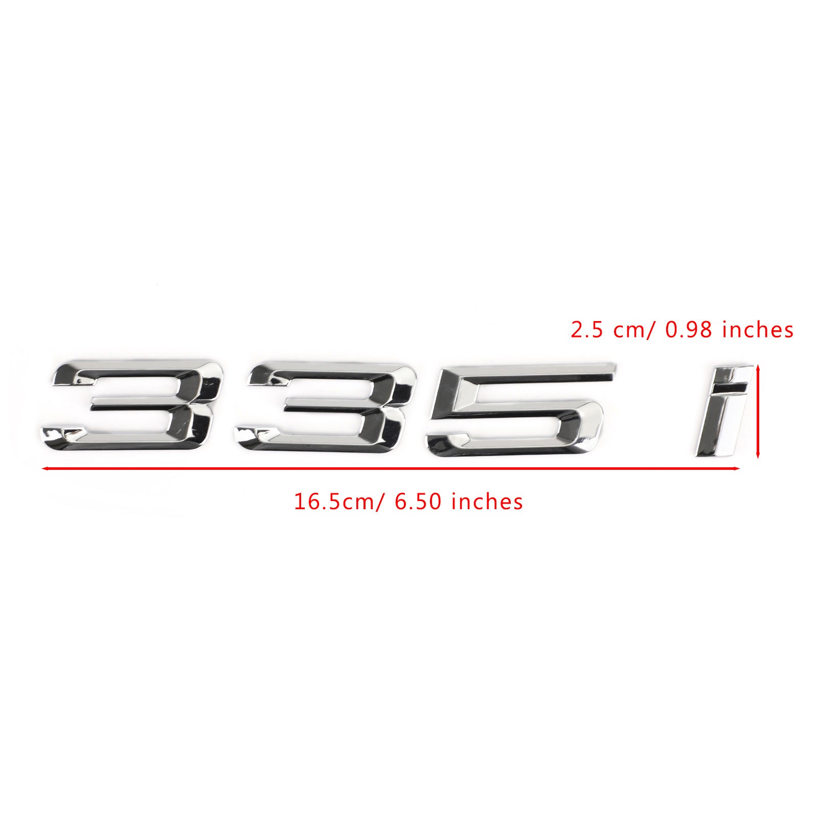 Bakre bagasjeroms navneskilt Merke Emblem Tall Brevdekal 335 i Fit 335i Chrome Generic