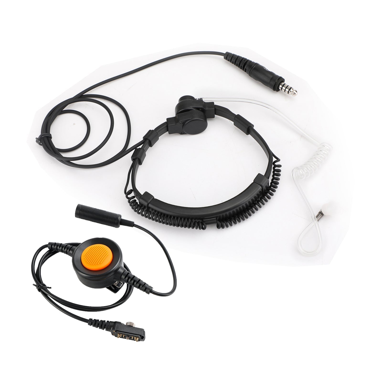 7.1mm Big Plug Tactical Throat Headset 6-Pin U94 PTT For Hytera PD780/700G/580