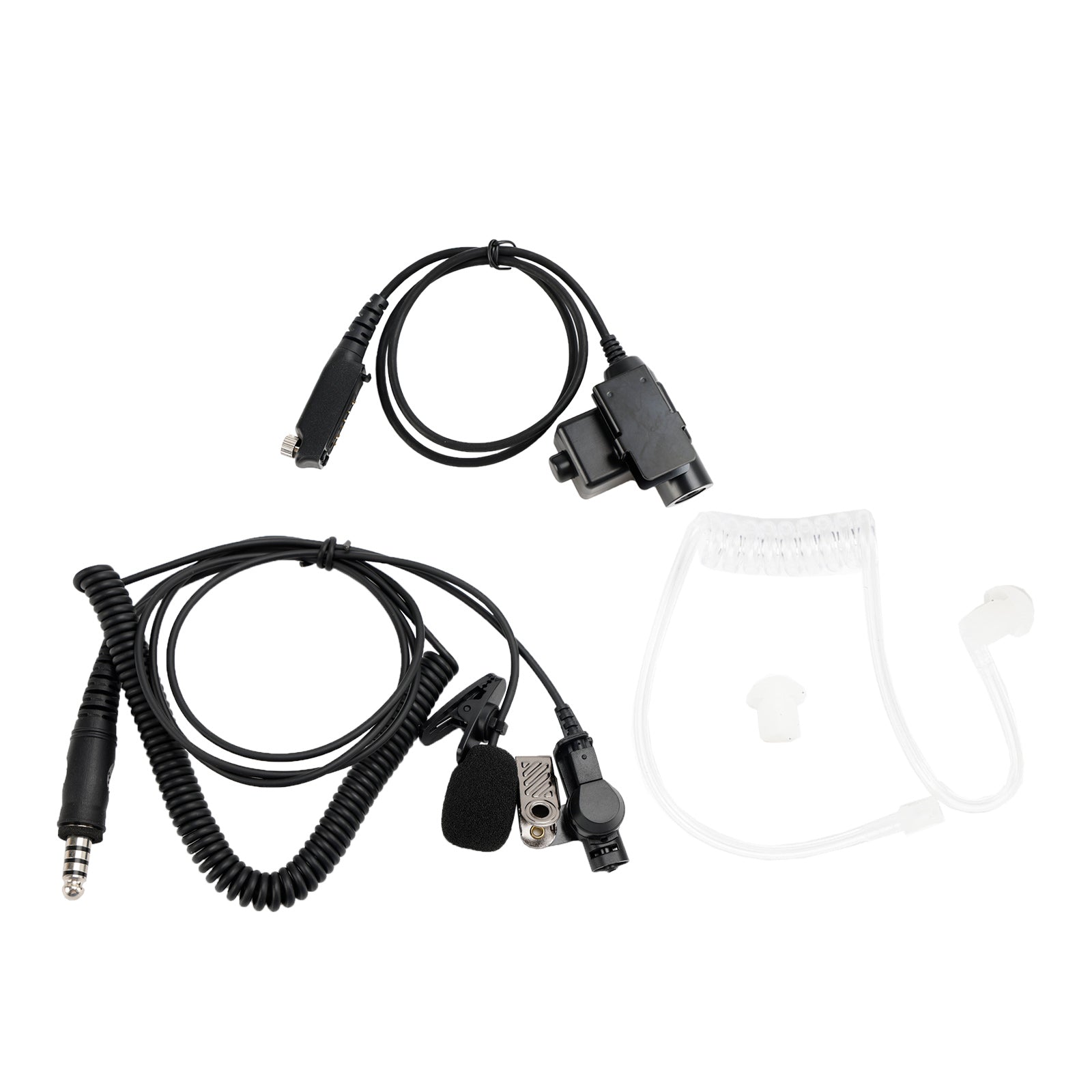 For STP8000 STP8030 STP8035 6-Pin PTT 7.1-A3 Transparent Tube Headset with Mic