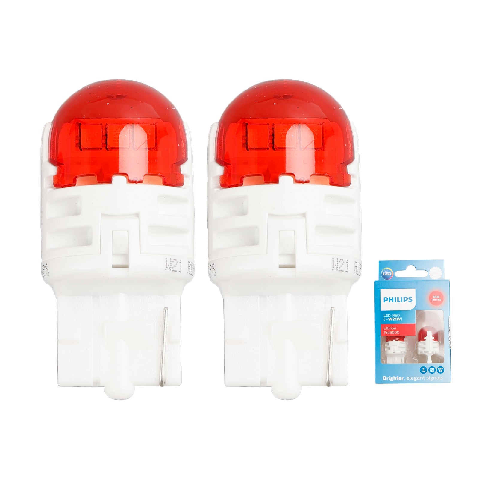 Voor Philips 11065RU60X2 Ultinon Pro6000 LED-ROODW21 W intens Rood 75lm