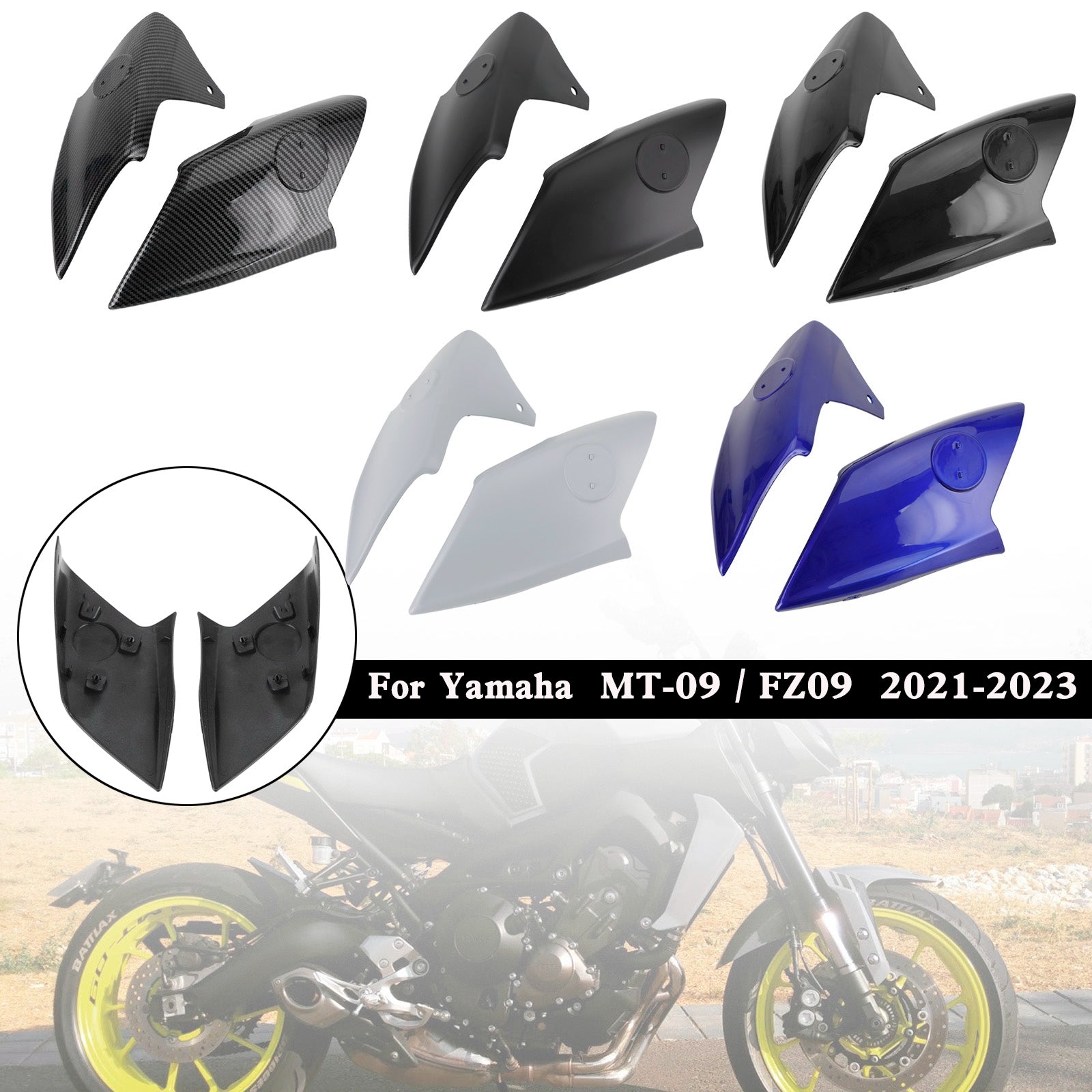 Yamaha MT-09 FZ09 2021-2023 Luchtinlaatafdekkingen Tankzijpaneel Kuip