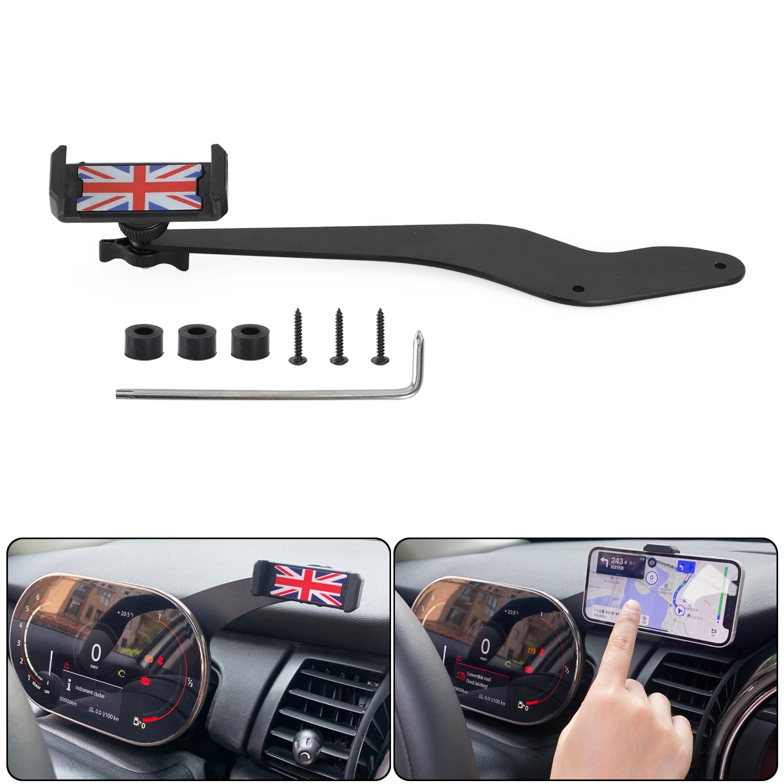 Car Phone Holder Mount Red For MINI Cooper R50/R52/R53