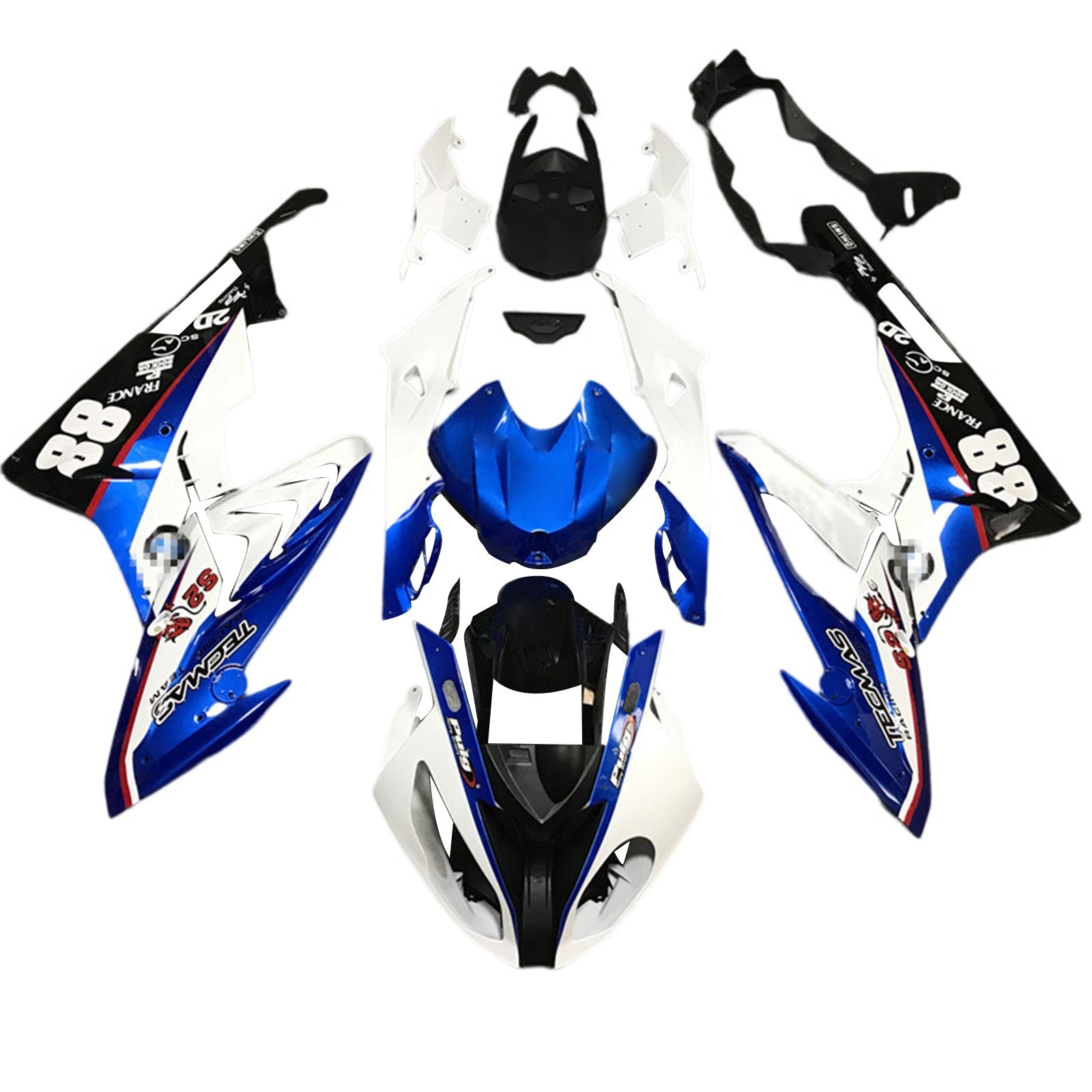 2015-2016 BMW S1000RR Kit Carénage Carrosserie Plastique ABS