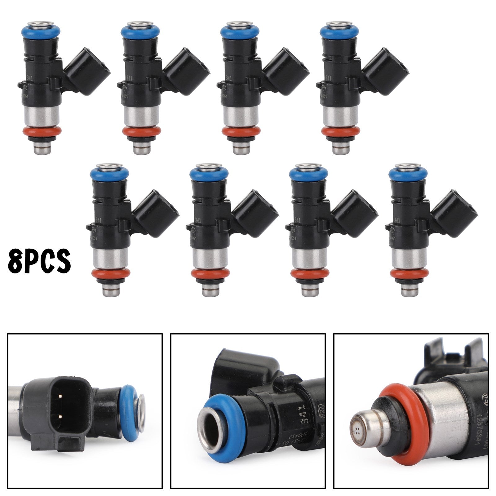 8pcs Fuel Injectors 0280158051 Fit Chevrolet Corvette 2006-2015 LS3 L99 Camaro Generic