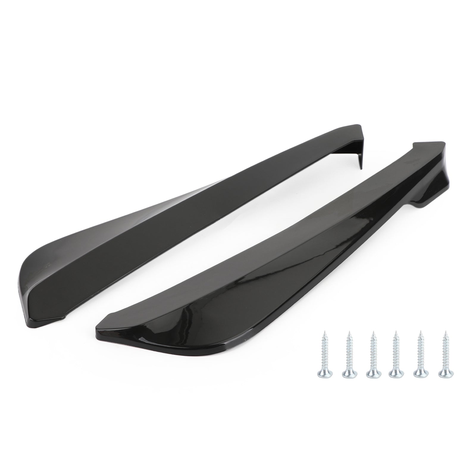 19" Gloss Black Car Rear Bumper Fin Canard Splitter Diffuser Valence Spoiler Lip Generic