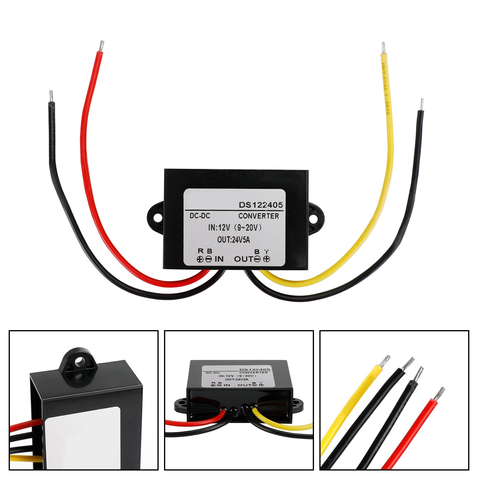 Waterdichte DC-DC Boost Step-Up Converter 12V naar 24V autovoedingsmodule