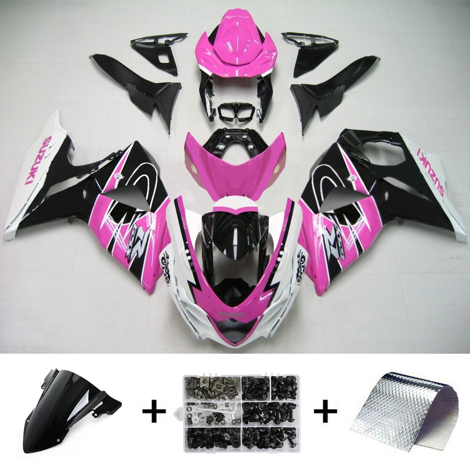 2009-2016 Suzuki GSXR1000 K9 Amotopart Injection Fairing Kit Bodywork Plastic ABS #112