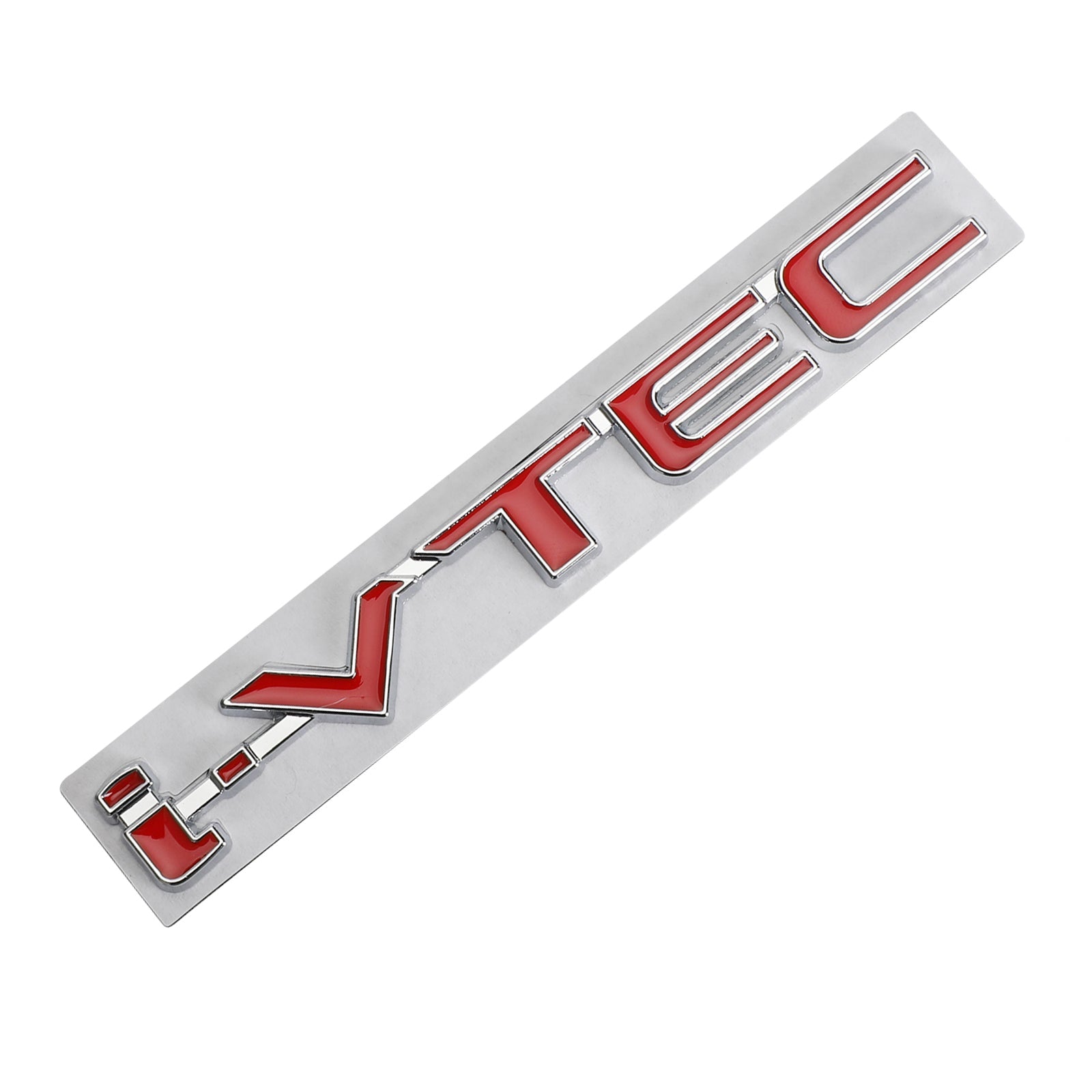 3D Metal i-VTEC Car Trunk Rear Turbo Fender Emblem Decal Badge Red & Sliver