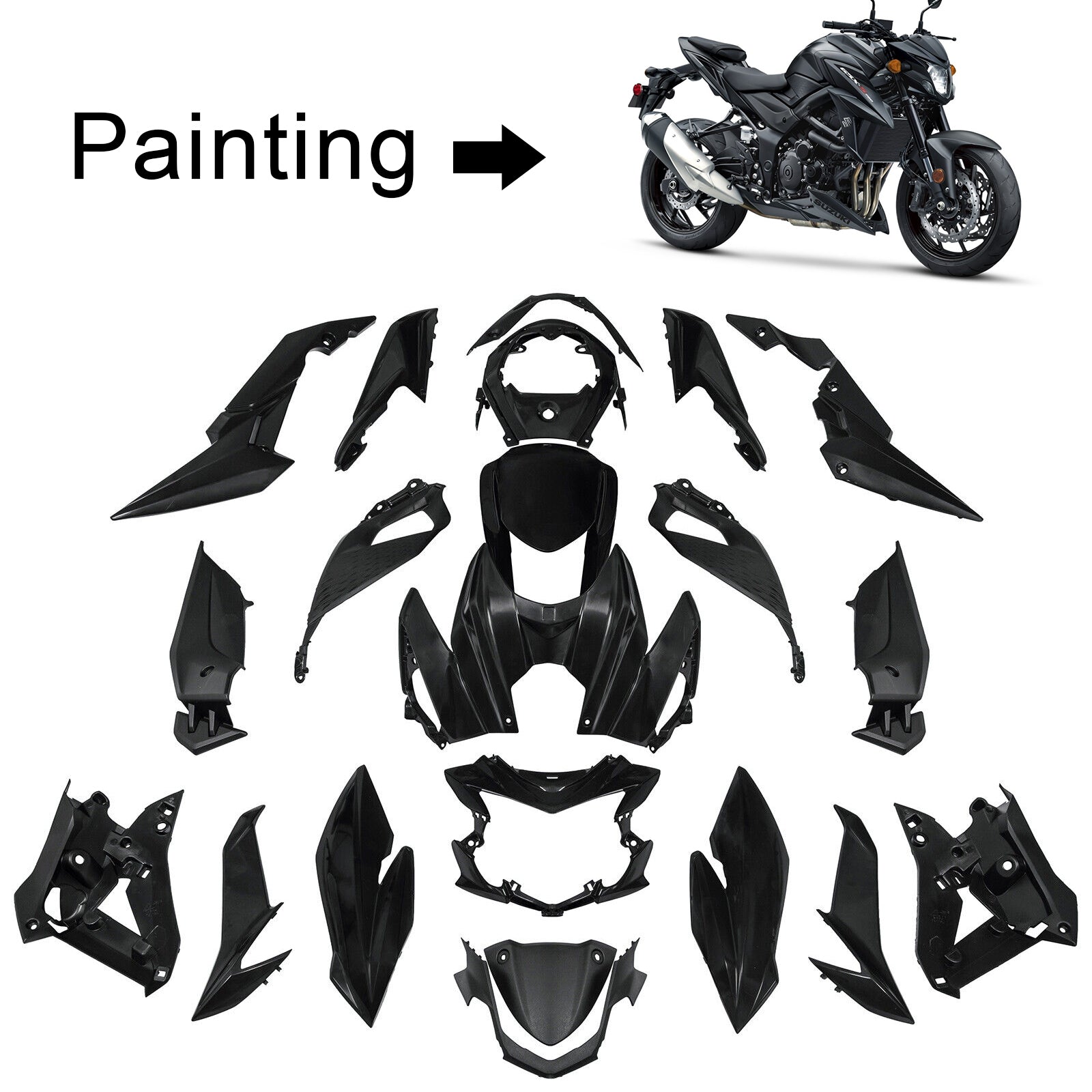 2017-2021 Suzuki GSX-S 750 Amotopart Injection Fairing Kit Bodywork Plastic ABS #106