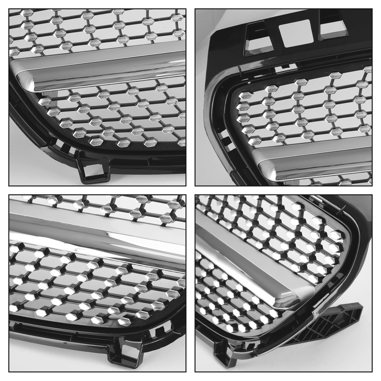 2013-2015 A CLASS W176 Mercedes Benz Front Bumper Grille Grill Black/Chrome