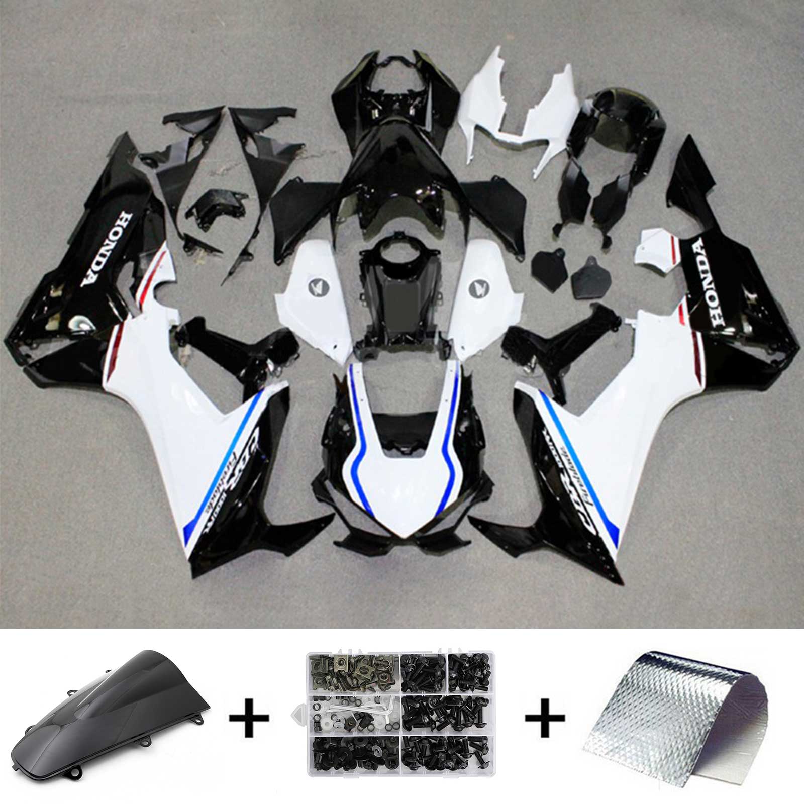 2017-2023 Honda CBR1000RR Amotopart Kit de carénage d'injection carrosserie plastique ABS #101