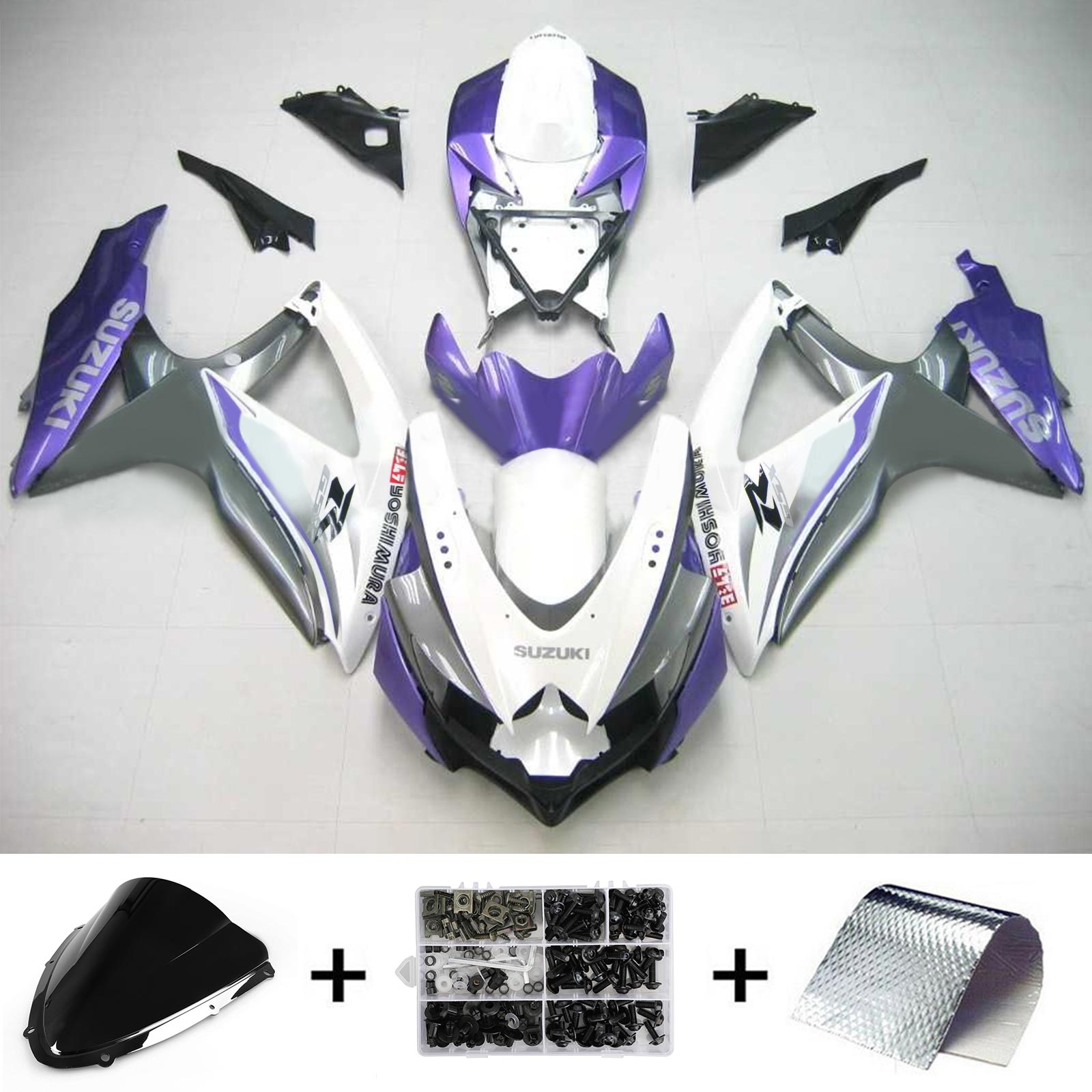 2008-2010 Suzuki GSXR 600/750 K8 Injection Fairing Kit Bodywork Plastic ABS