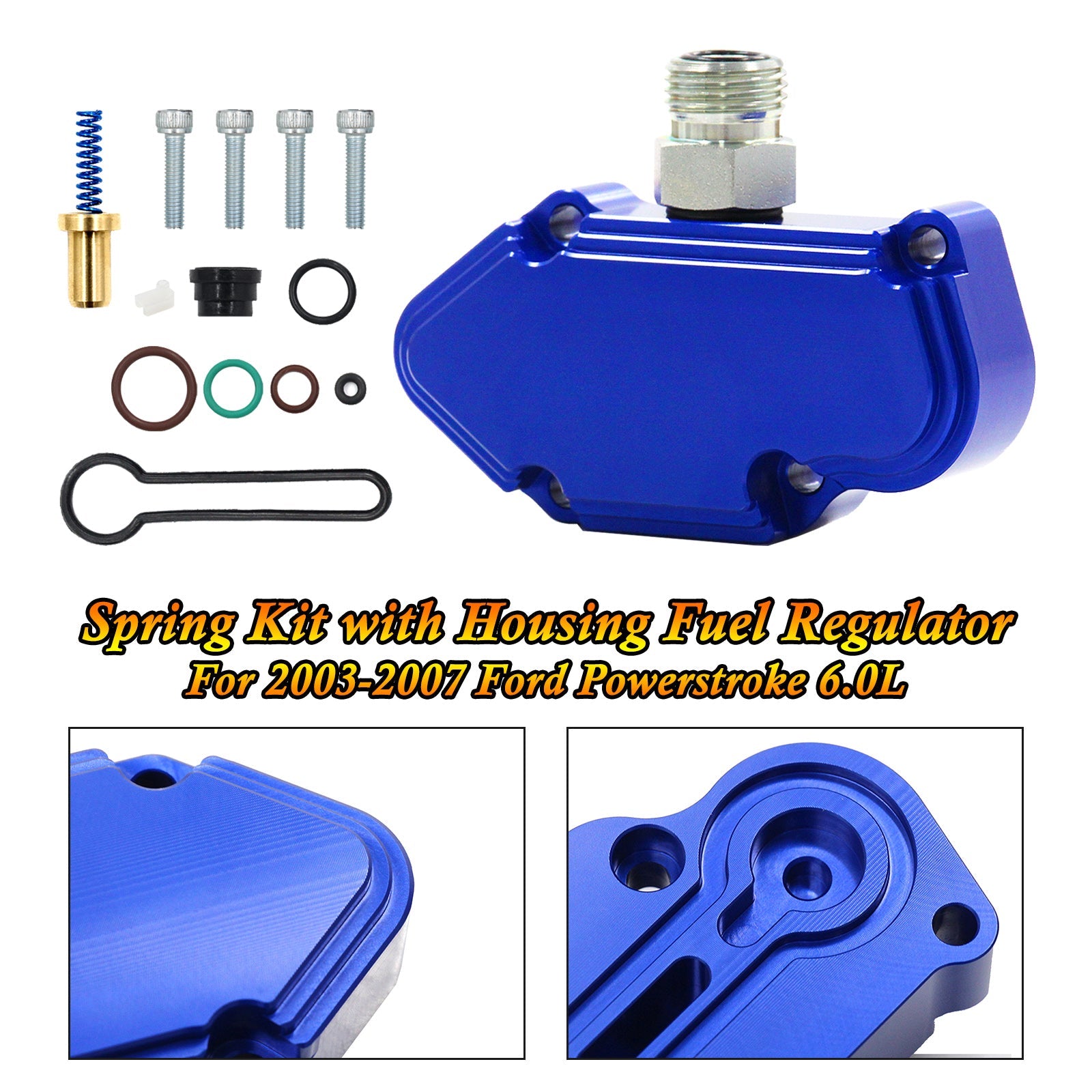 Ford Powercourse 6.0L 2003-2007 Kit de ressorts bleus avec boîtier régulateur de carburant