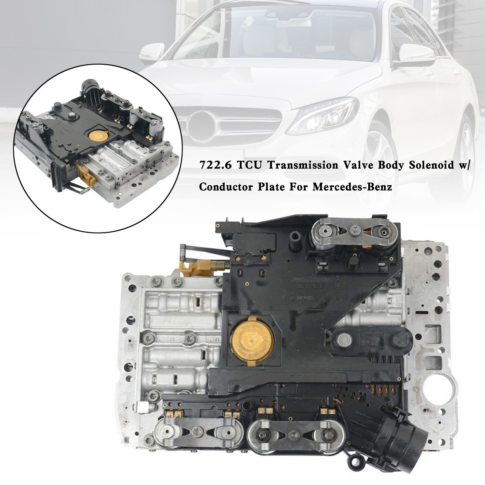 1998-2006 CL500 CL600 Mercedes-Benz 722.6 TCU Solénoïde de corps de vanne de transmission avec plaque conductrice