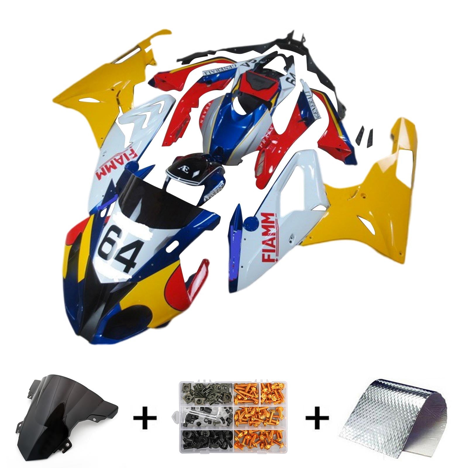 2017-2018 BMW S1000RR Fairing Kit Karosseri Plast ABS