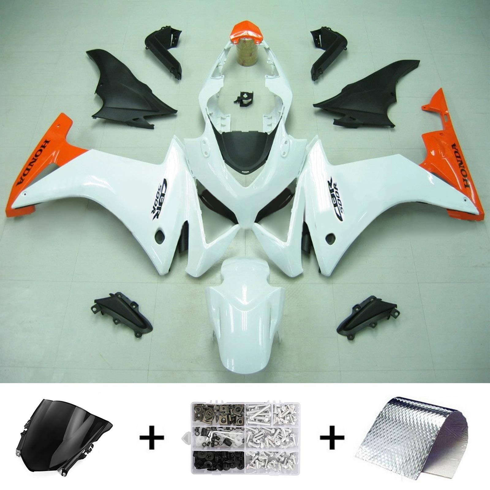 2013-2015 Honda CBR500R Kit de carénage d'injection Amotopart Carrosserie Plastique ABS #107