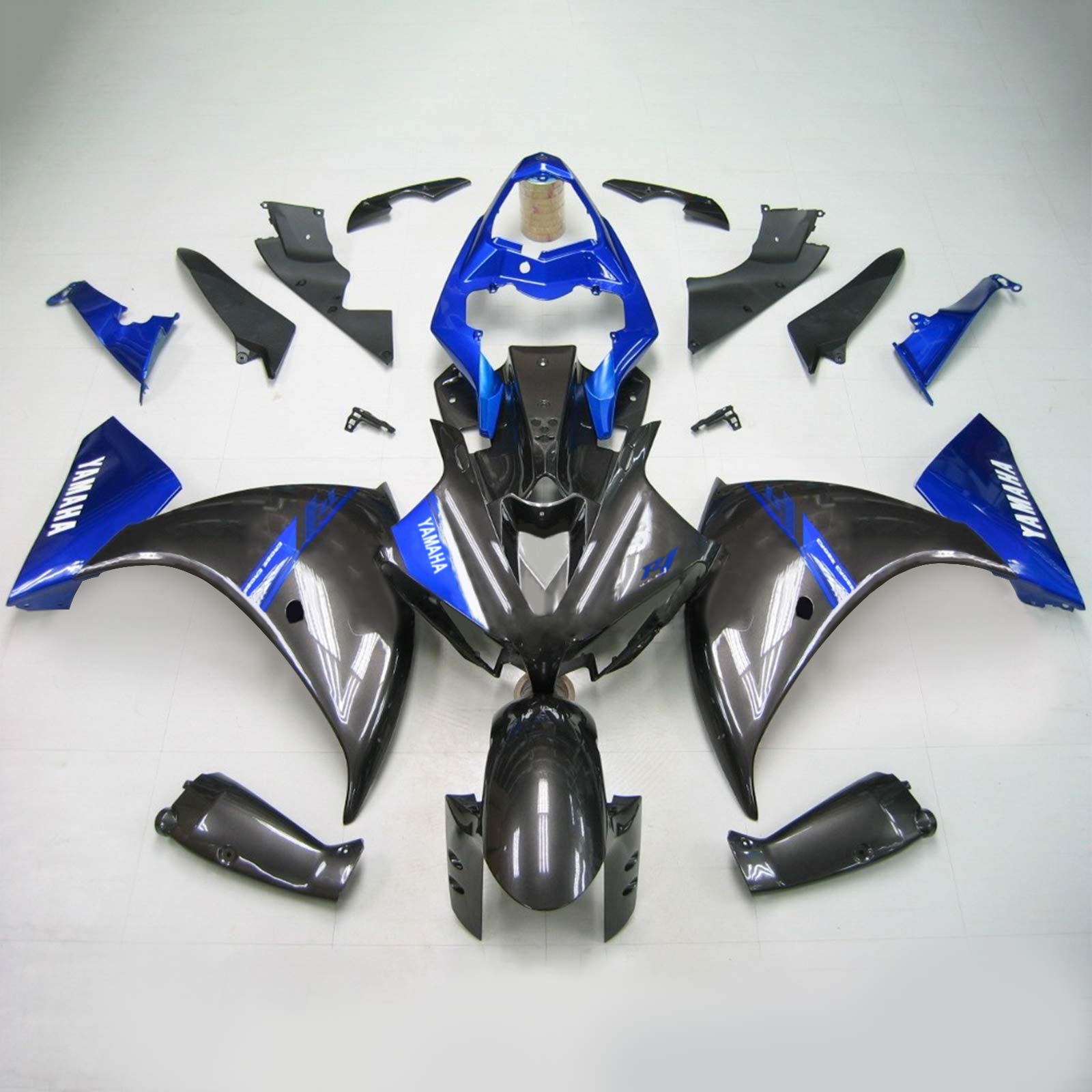 2012-2014 Yamaha YZF 1000 R1 Injeksjon Fairing Kit Bodywork Plastic ABS #126