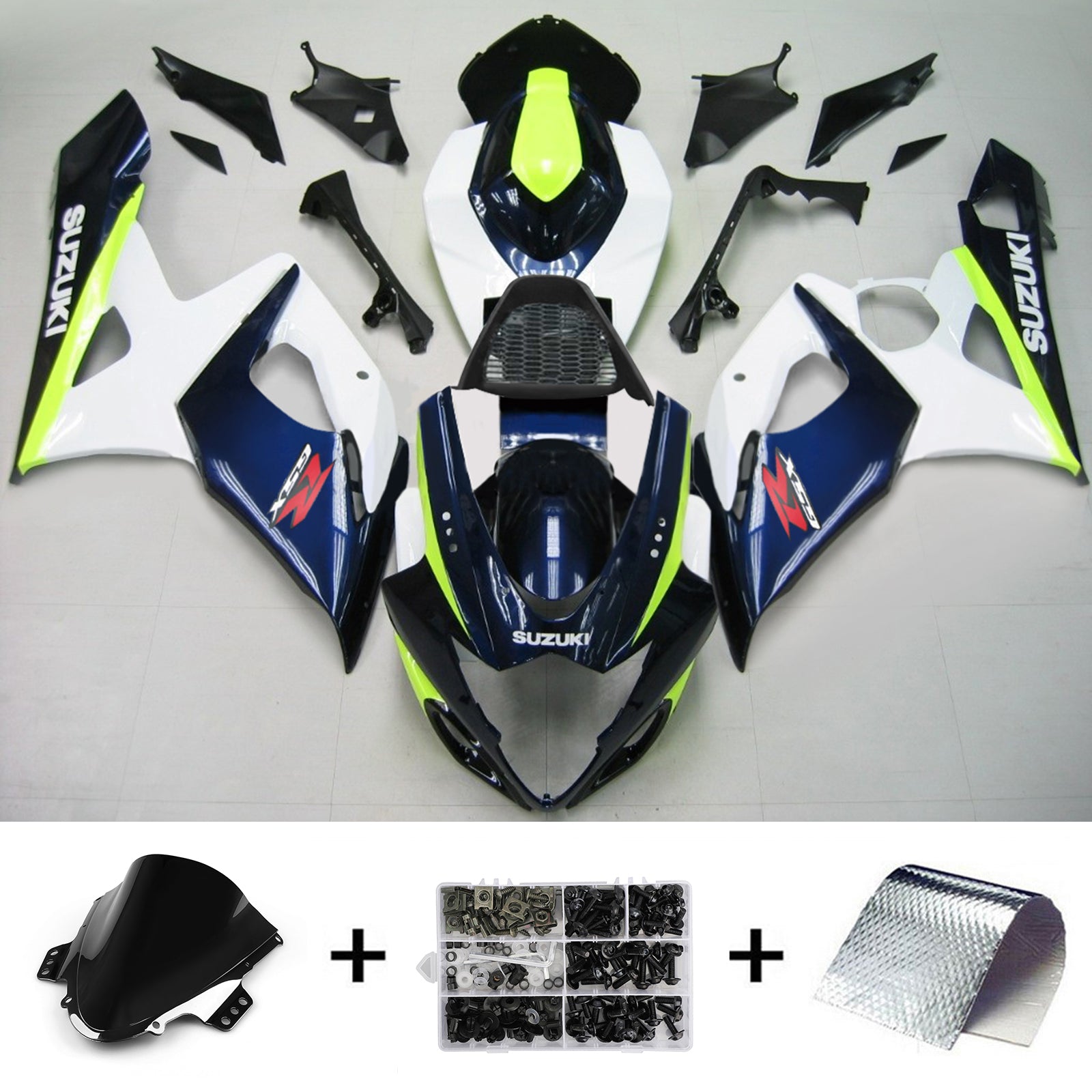 2005-2006 Suzuki GSXR1000 K5 Amotopart Injection Fairing Kit Bodywork Plastic ABS #158