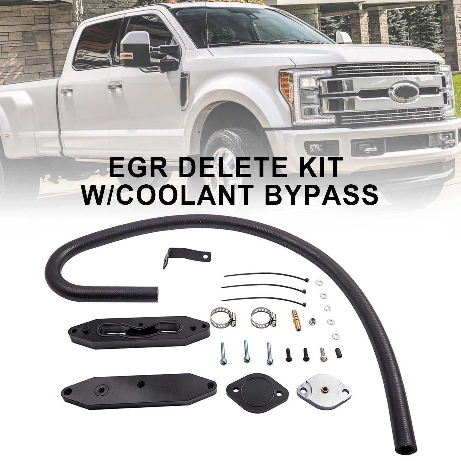 Kit de suppression EGR diesel Powercourse Ford 6,7 L 2011-2023 avec dérivation de liquide de refroidissement générique