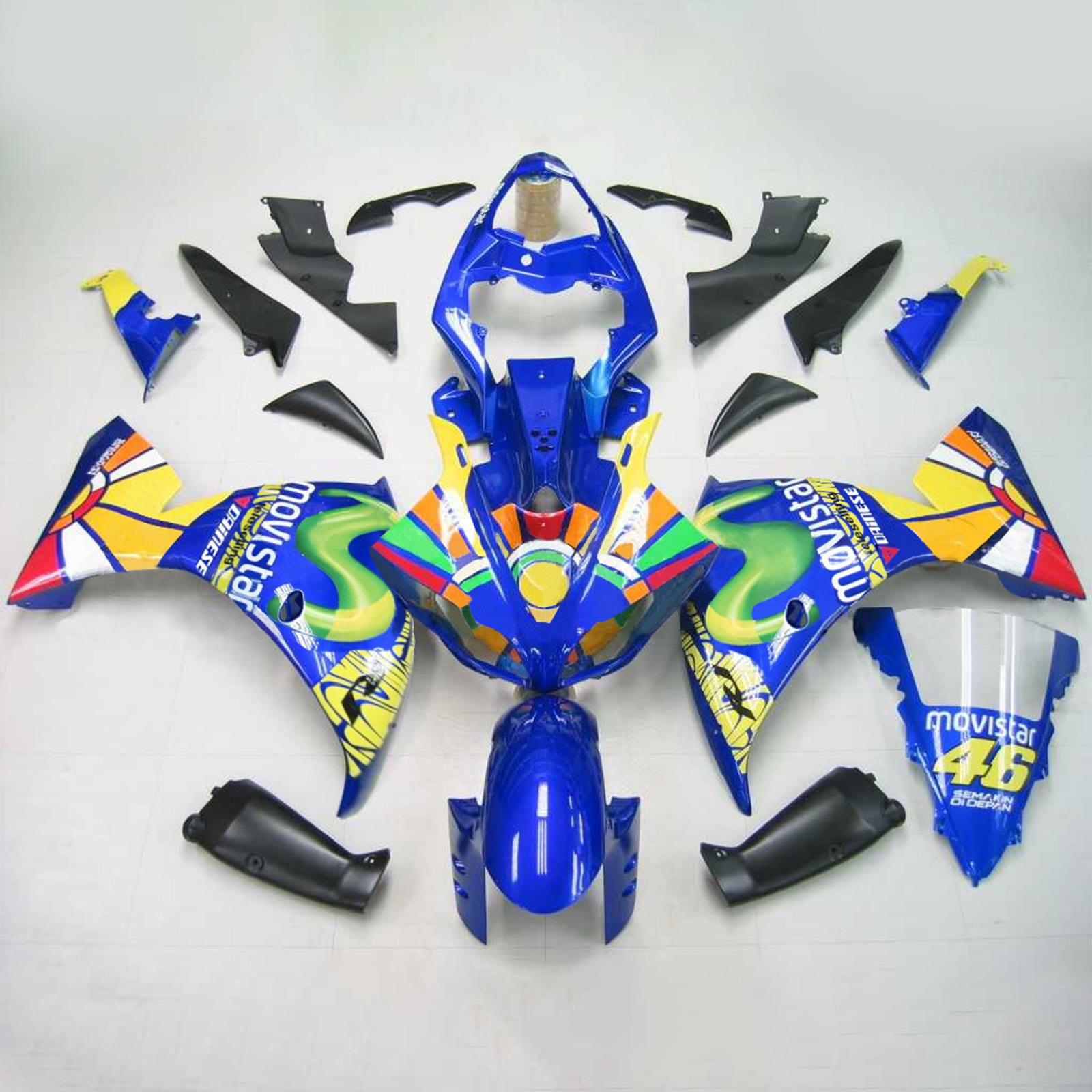 2009-2011 Yamaha YZF 1000 R1 Kit de carénage d'injection carrosserie plastique ABS #110