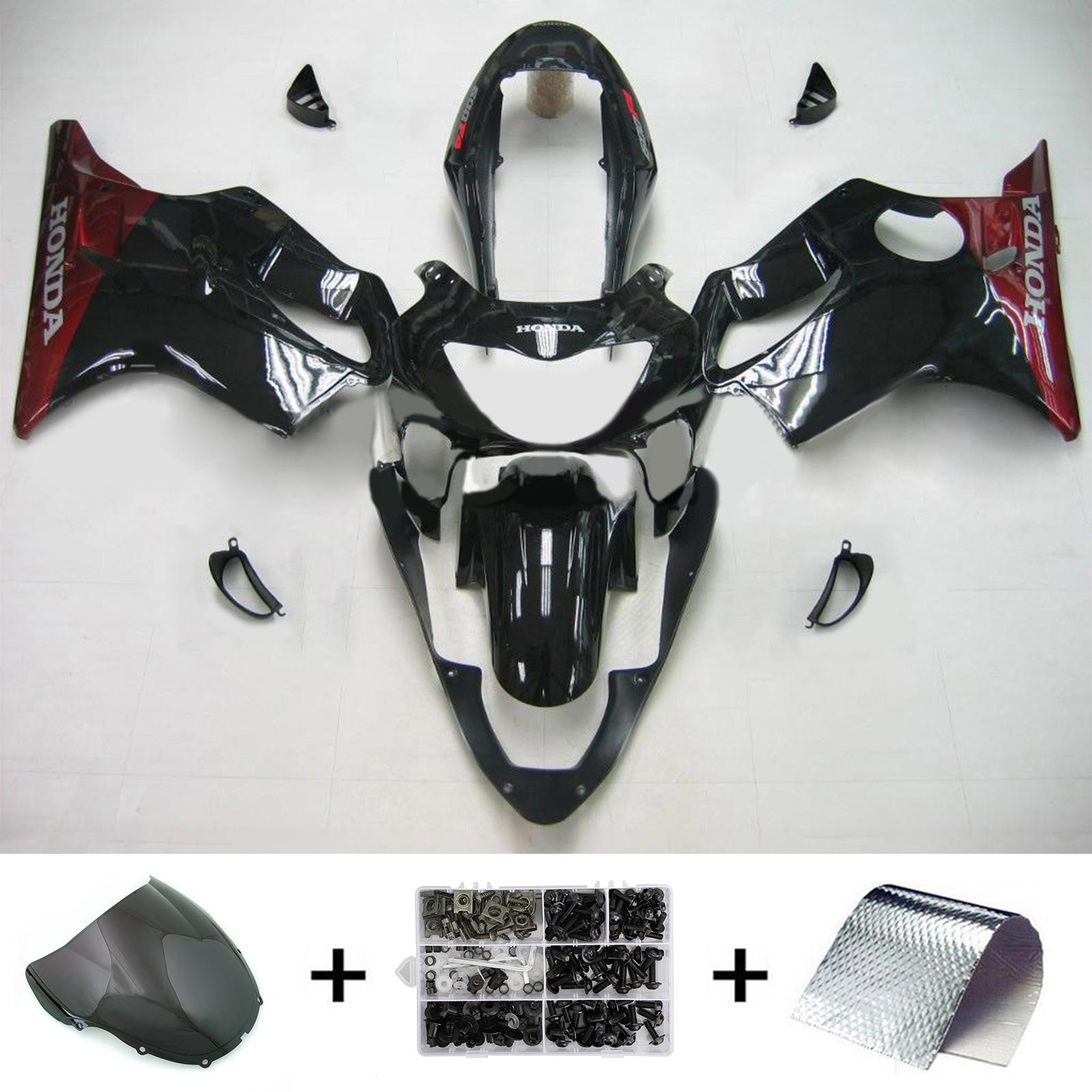 1999-2000 Honda CBR600F4 Kit de carénage d'injection Amotopart carrosserie plastique ABS #113