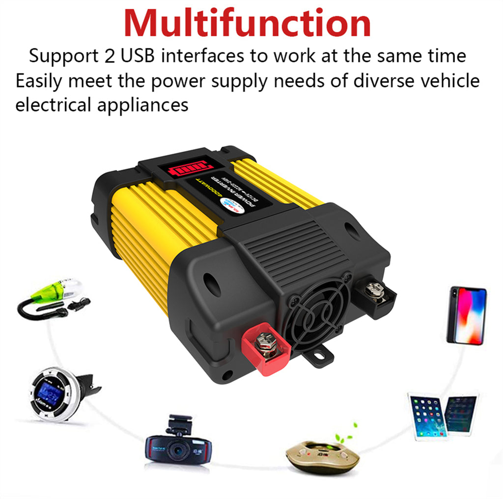 4000W Car Power Pure Sine Wave Inverter w LED Display DC 12V To AC 220V Inverter