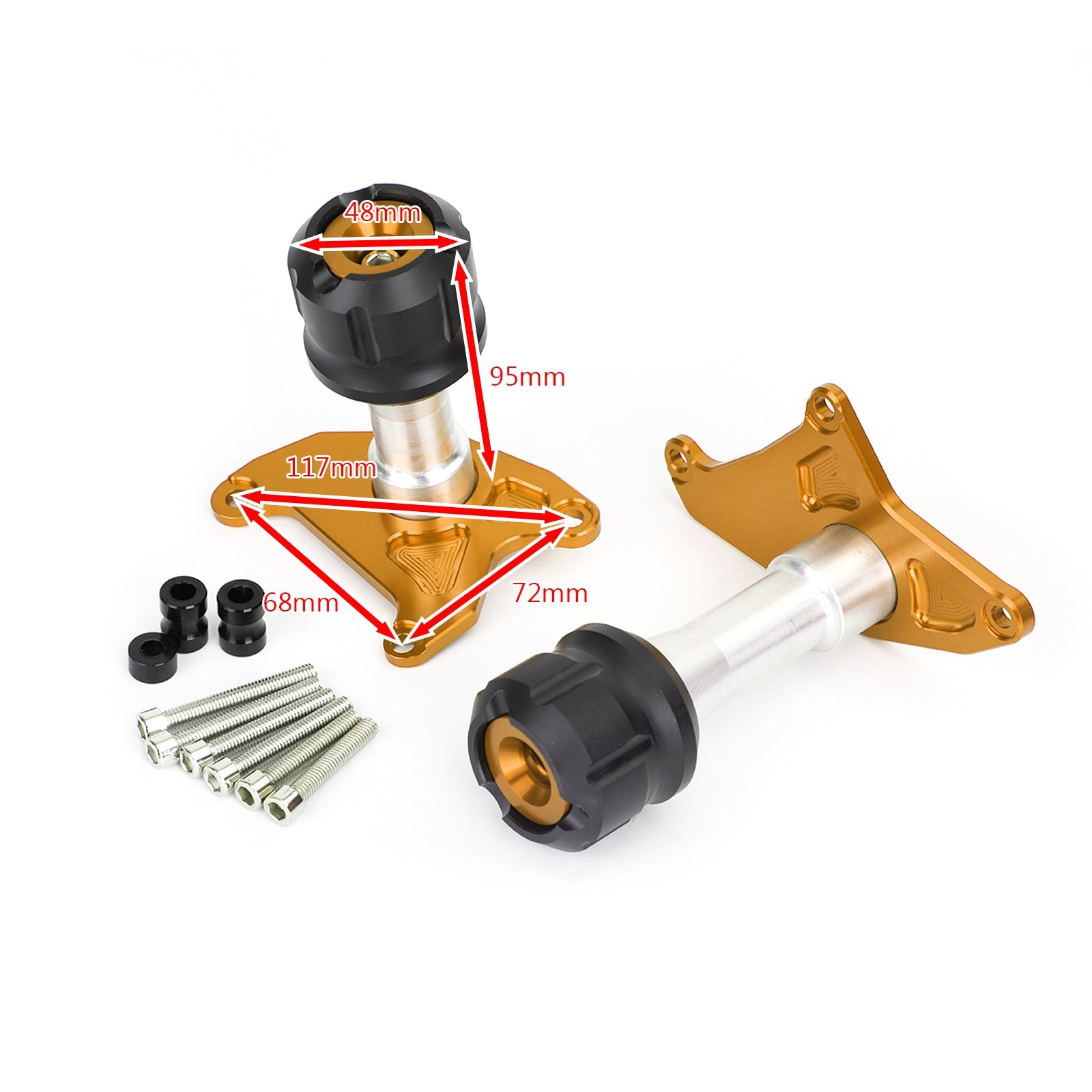 Billet ALU Anti Crash Framebeschermer voor Honda MSX125 SF Grom 125 2013-2019 Generiek