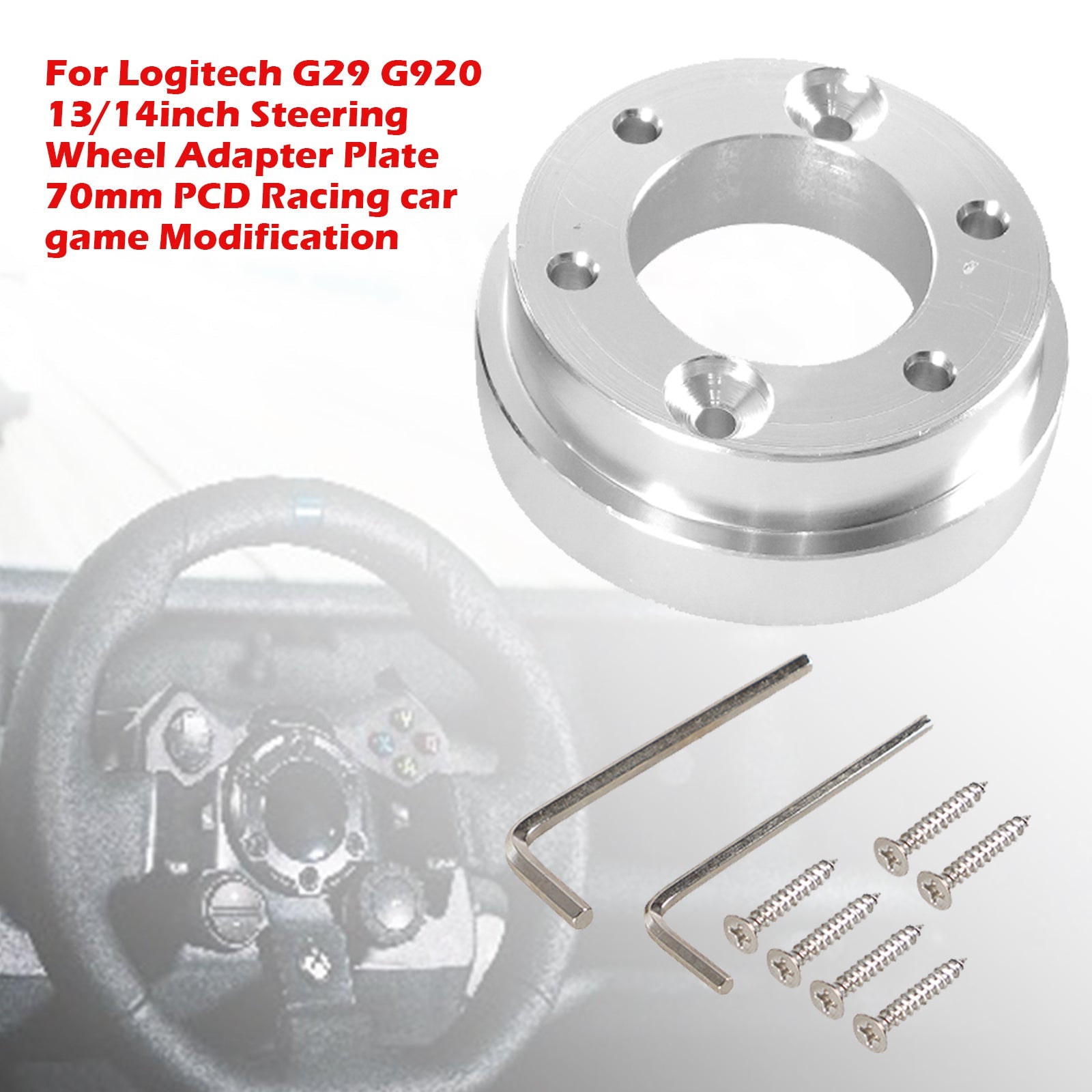 For Logitech G29 G920 13/14inch Steering Wheel Adapter Plate 70mm Pcd Racing