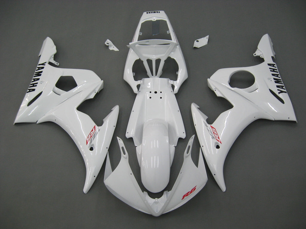 Kit de carénage blanc Yamaha R6 2003-2004 et YZF R6S 2006-2009