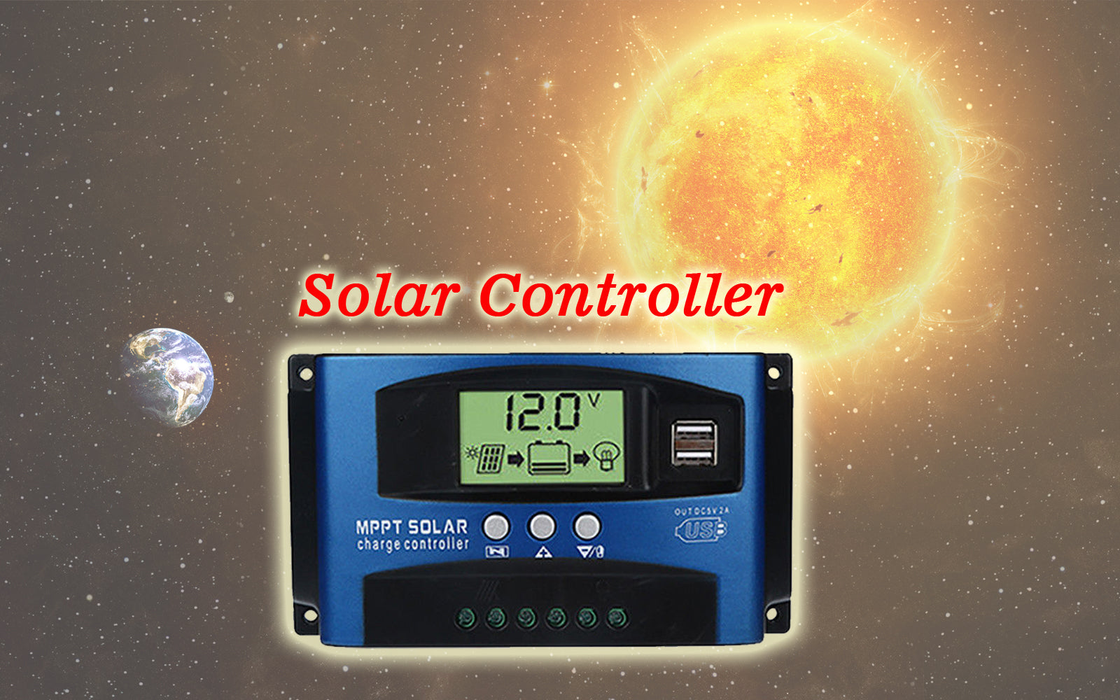 30/40/50/60/100A MPPT Solar Panel Regulator Charge Controller 12V/24V Auto Focus Tracking