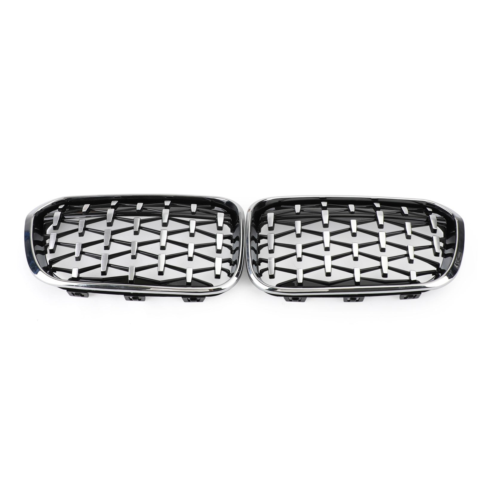 2015-2017 BMW 1 Series F20/F21 Front Kidney Grill Meteor Black/Chrome Black Generic