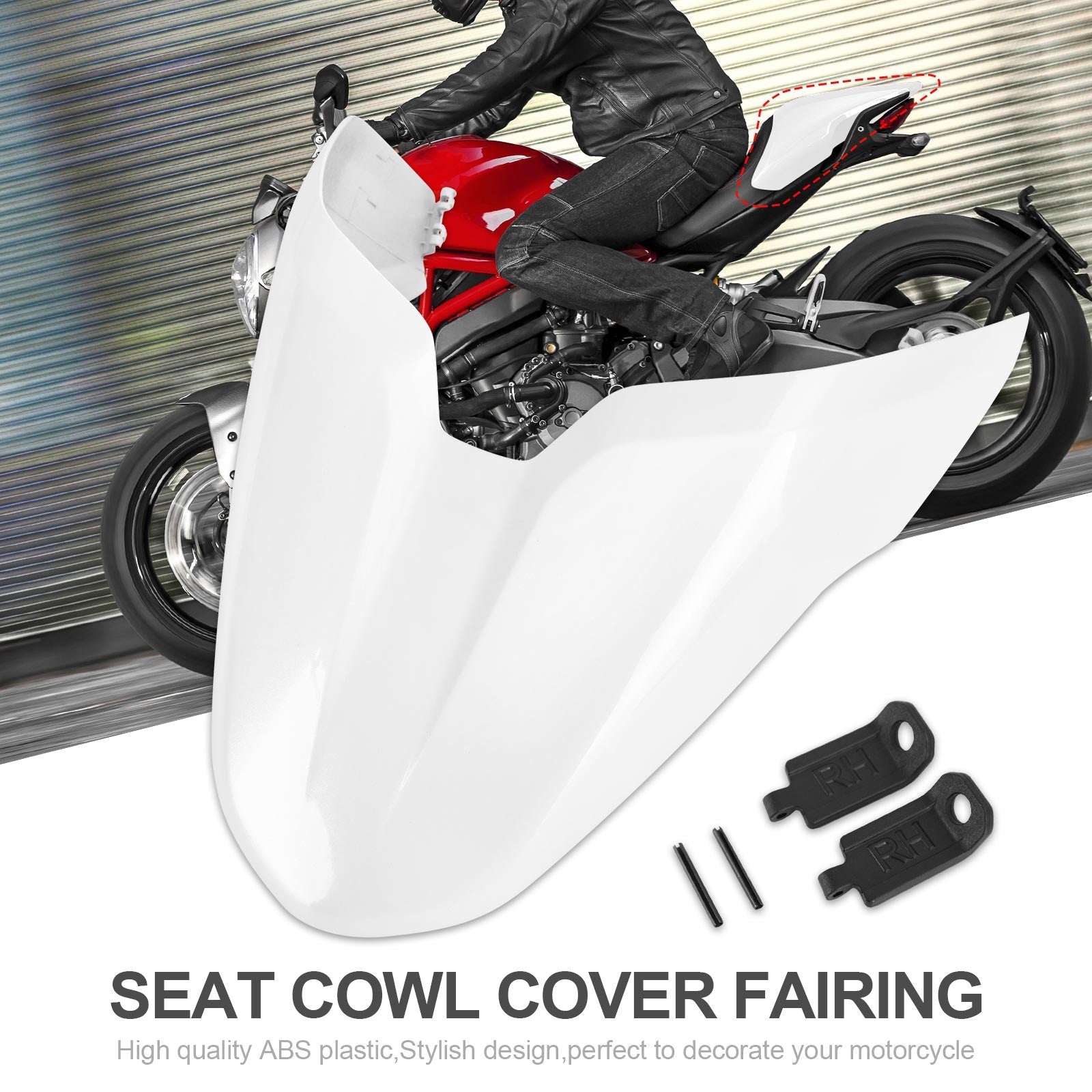 Rear Passenger/Pillion Seat Cover Fairing For Ducati Monster 797 821 1200 Generic