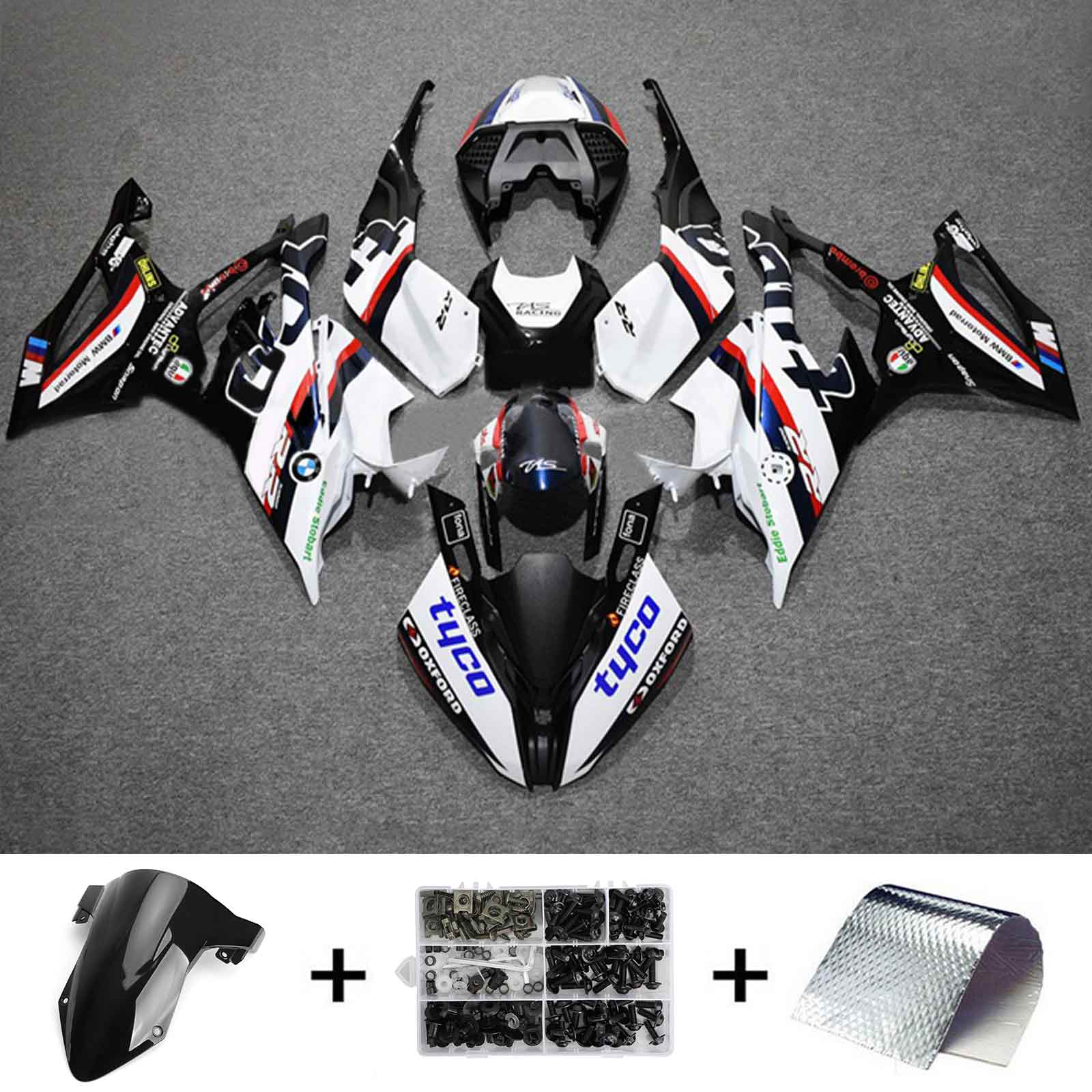 2019-2022 BMW S1000RR Amotopart Injection Fairing Kit Karosseri Plastic ABS #118