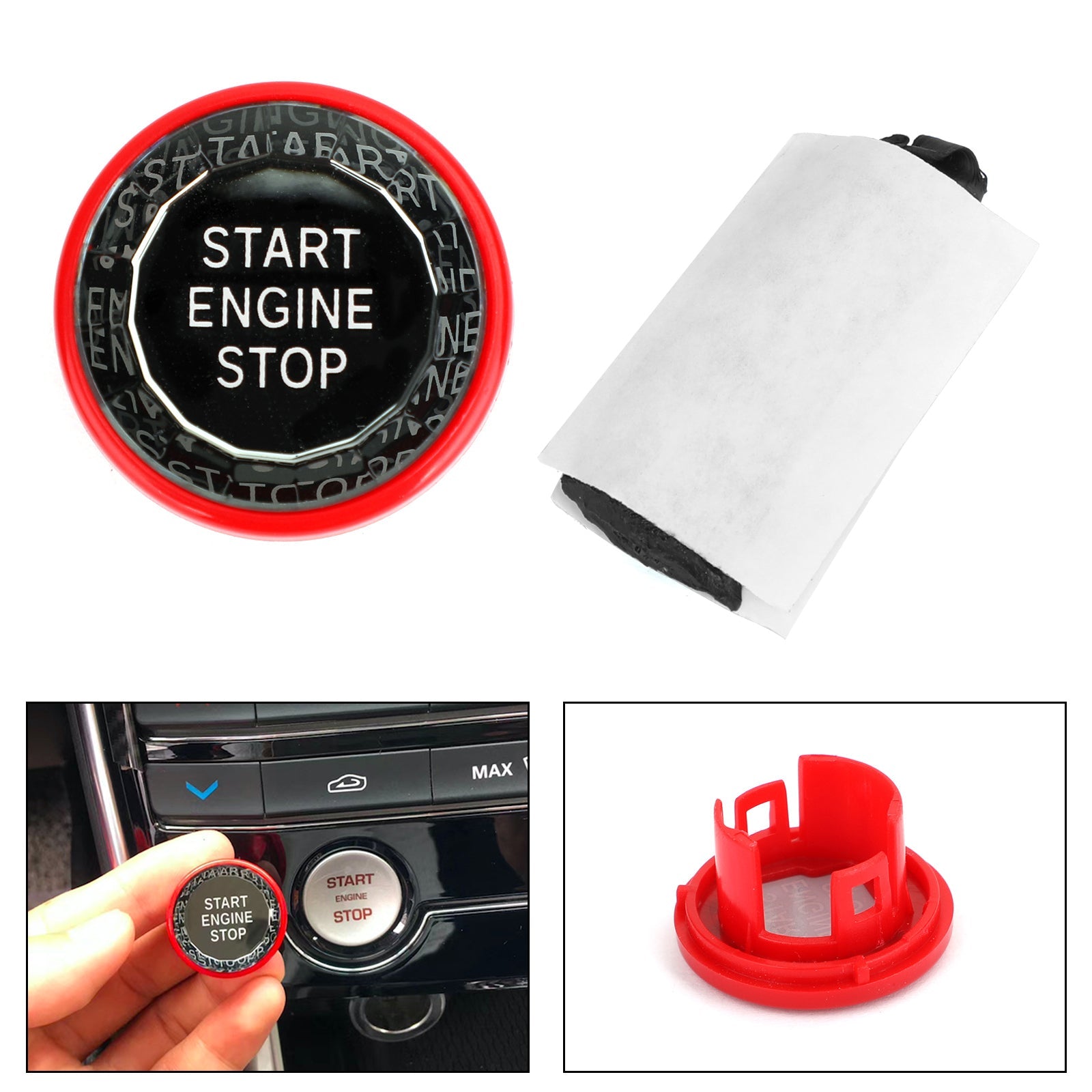 Motor Start Stop Drukknop Knop Schakelaar Decor Cover Past Voor Jaguar XF XE F-Pace Generiek