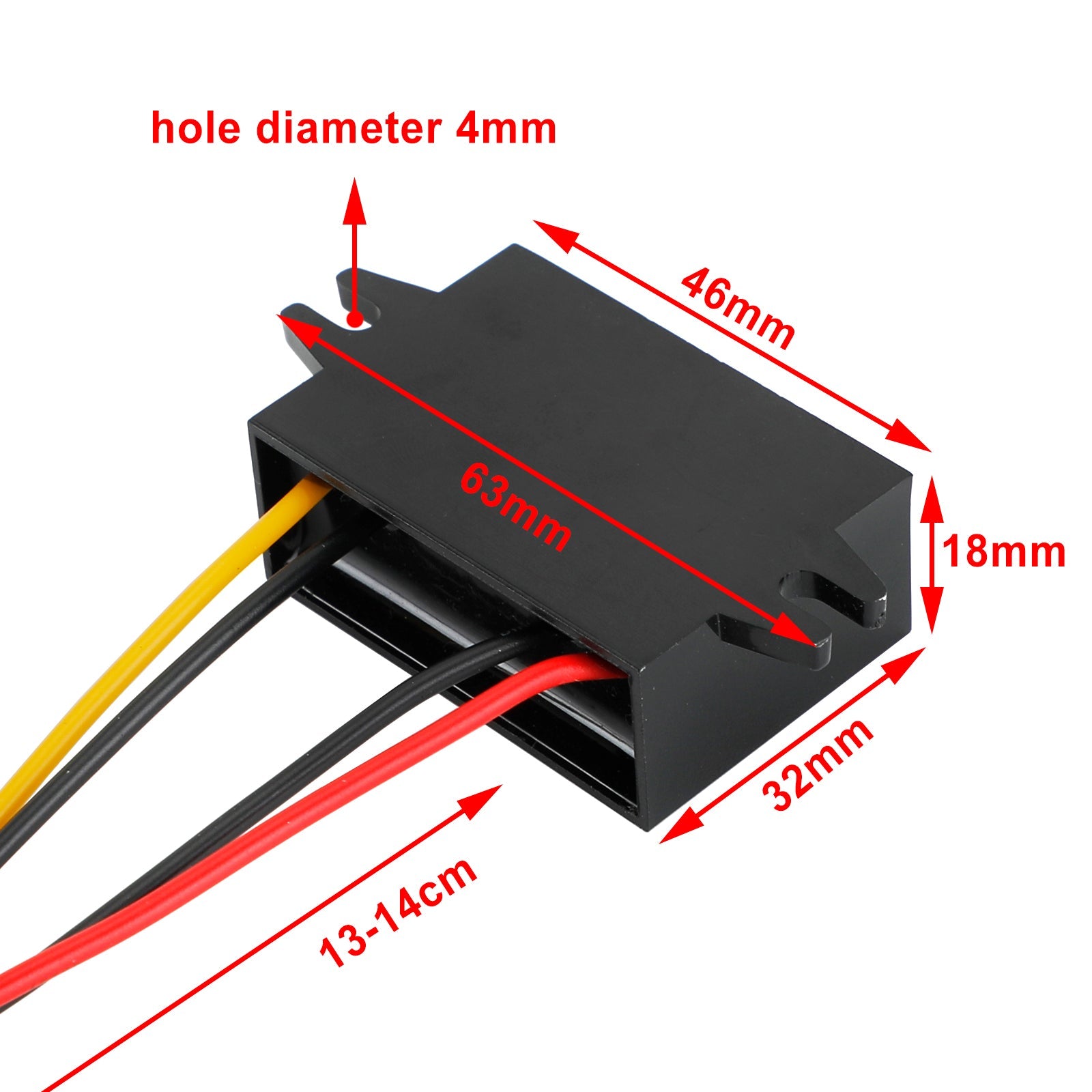 Waterdichte DC-DC-converter 60V Step Down naar 12V autovoedingsmodule