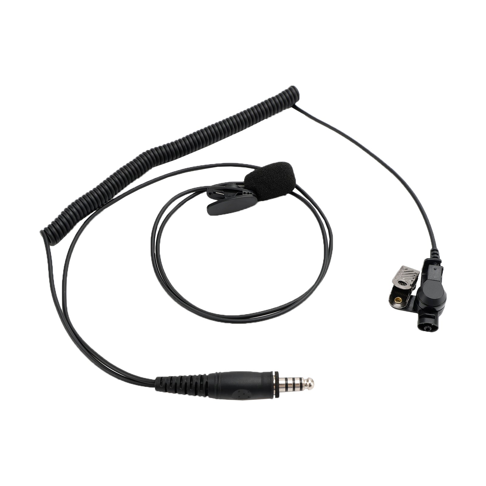 7.1-A3 in-ear-headset Enkel luisterende transparante luchtbuis-oortelefoon met microfoon