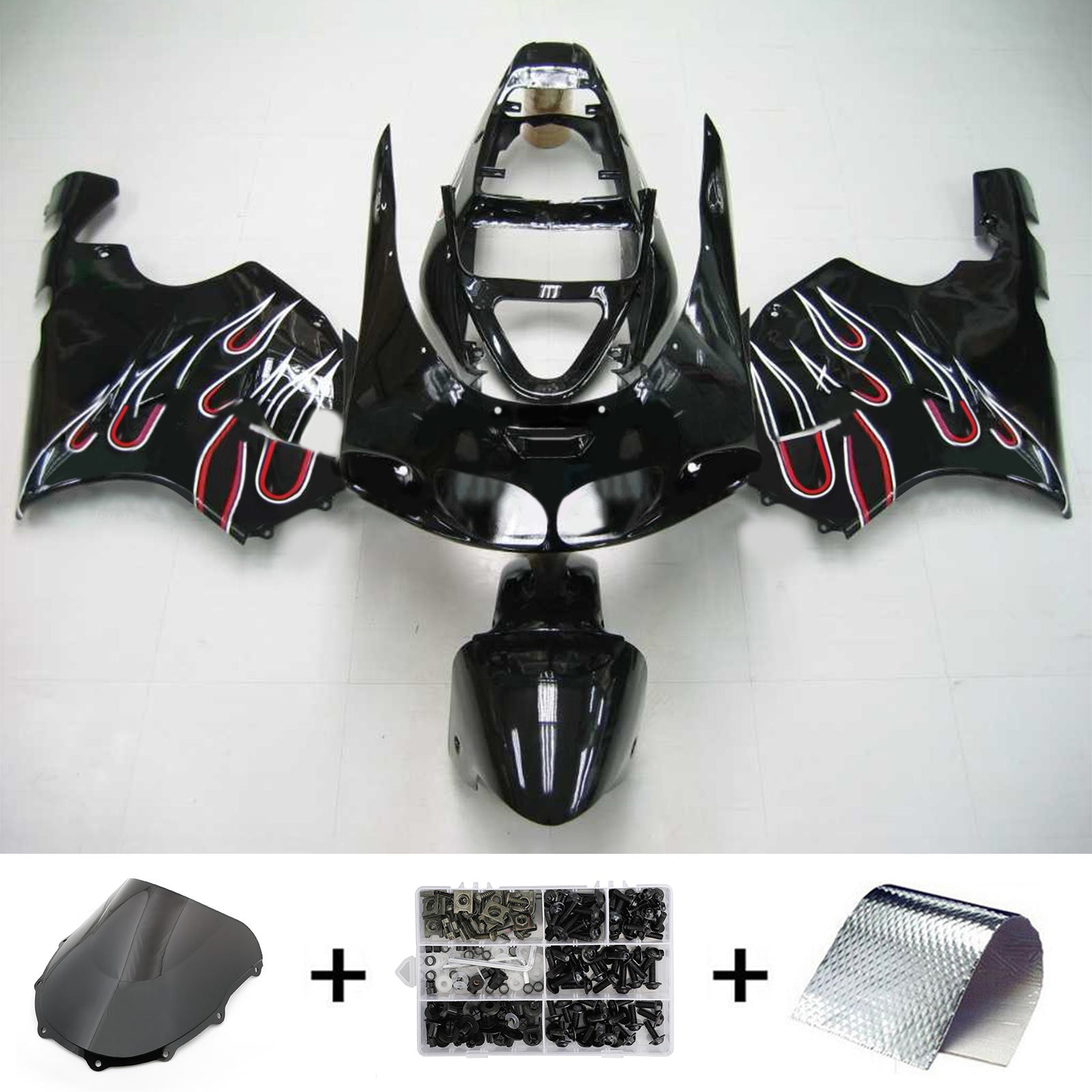 1996-2003 Kawasaki ZX7R Injection Fairing Kit Bodywork Plastic ABS