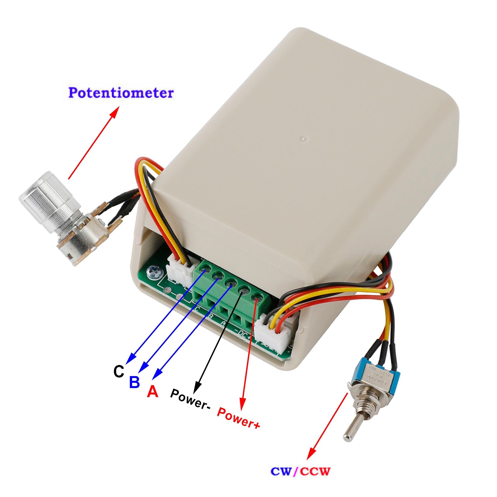 Contrôleur de vitesse de moteur sans balais, 3 phases, interrupteur CW CCW, 5V, 12V, 24V, 36V, 15a