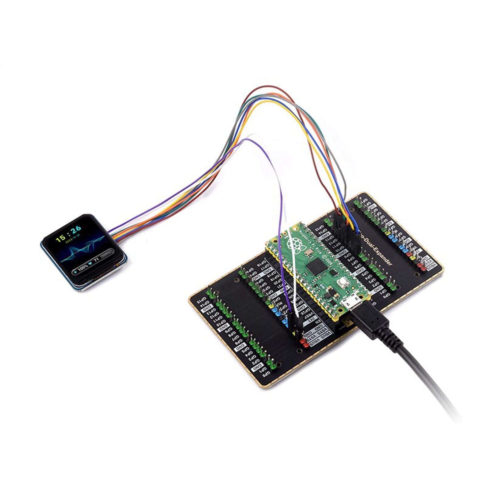 1,5-inch IPS-scherm SPI-interface afgerond scherm NV3030B LCD-uitbreidingskaart