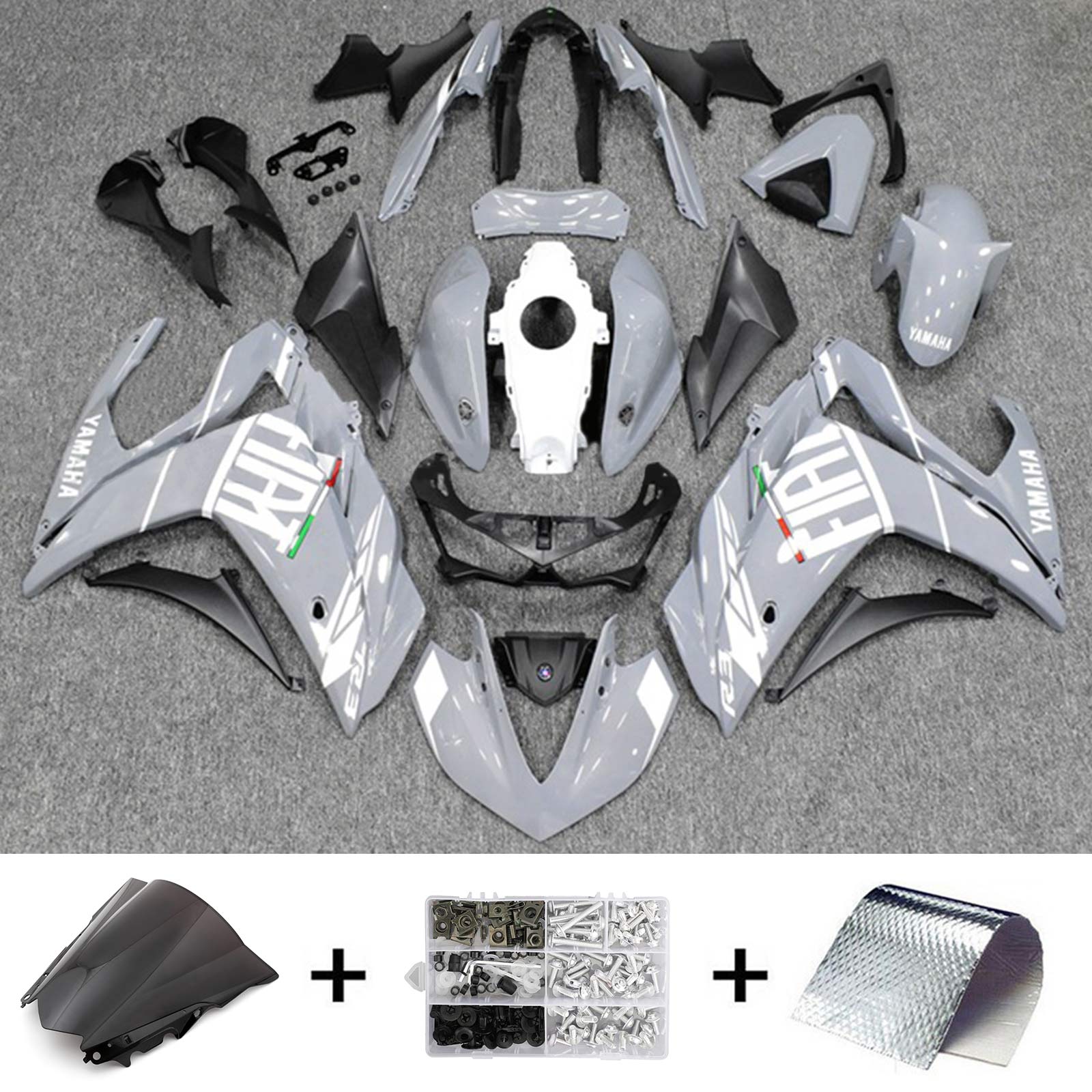 2014-2018 Yamaha YZF-R3 2015-2017 R25 Kit de carénage d'injection Amotopart carrosserie ABS # 117