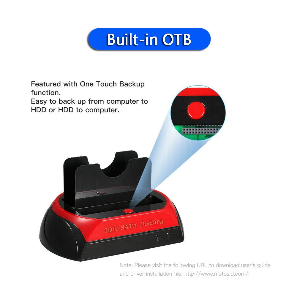 ALL in One HDD Docking/Dock Station HD Dual Bay USB naar SATA IDE 2,5" 3,5" VK