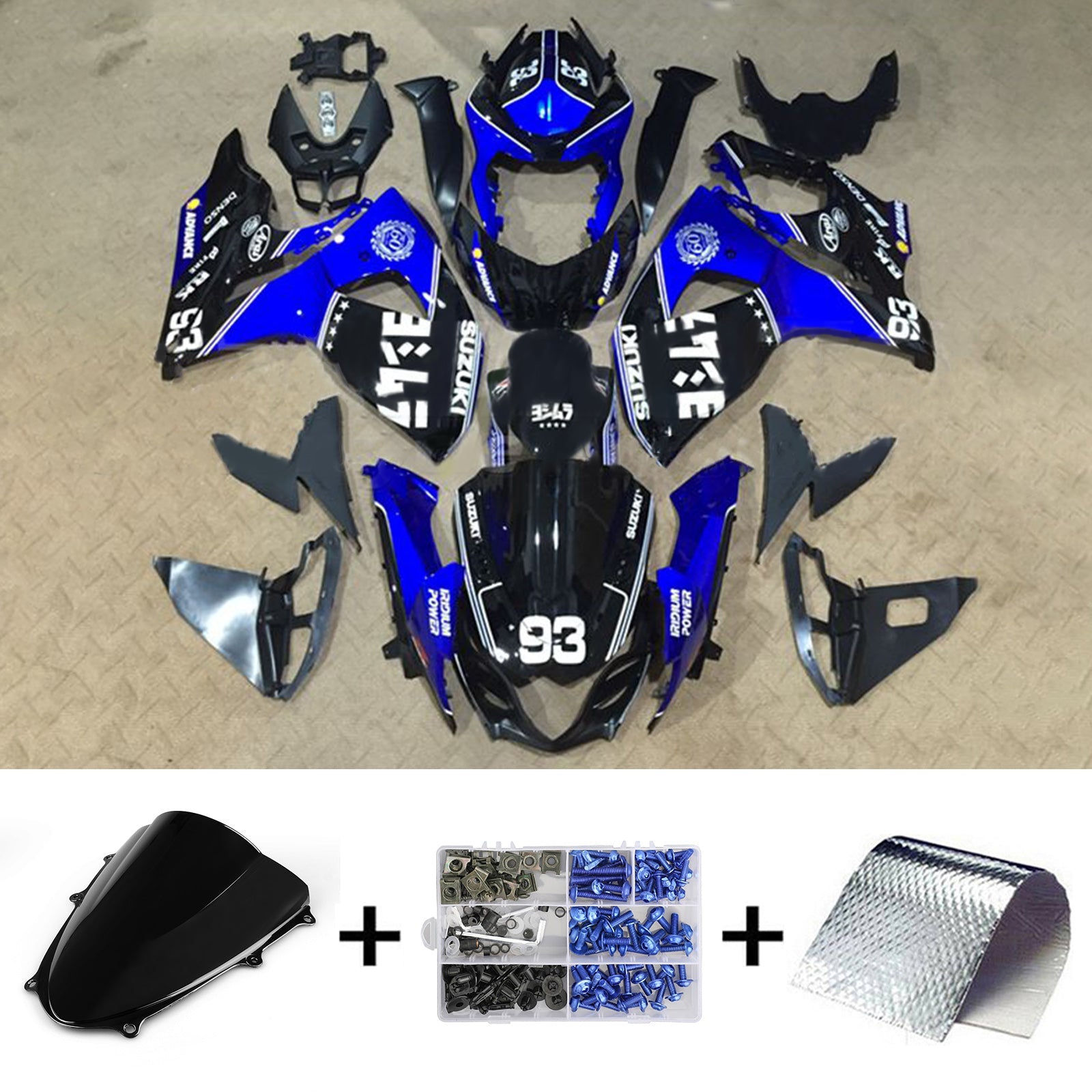 2009-2016 Suzuki GSXR1000 K9 Kit de carénage carrosserie plastique ABS