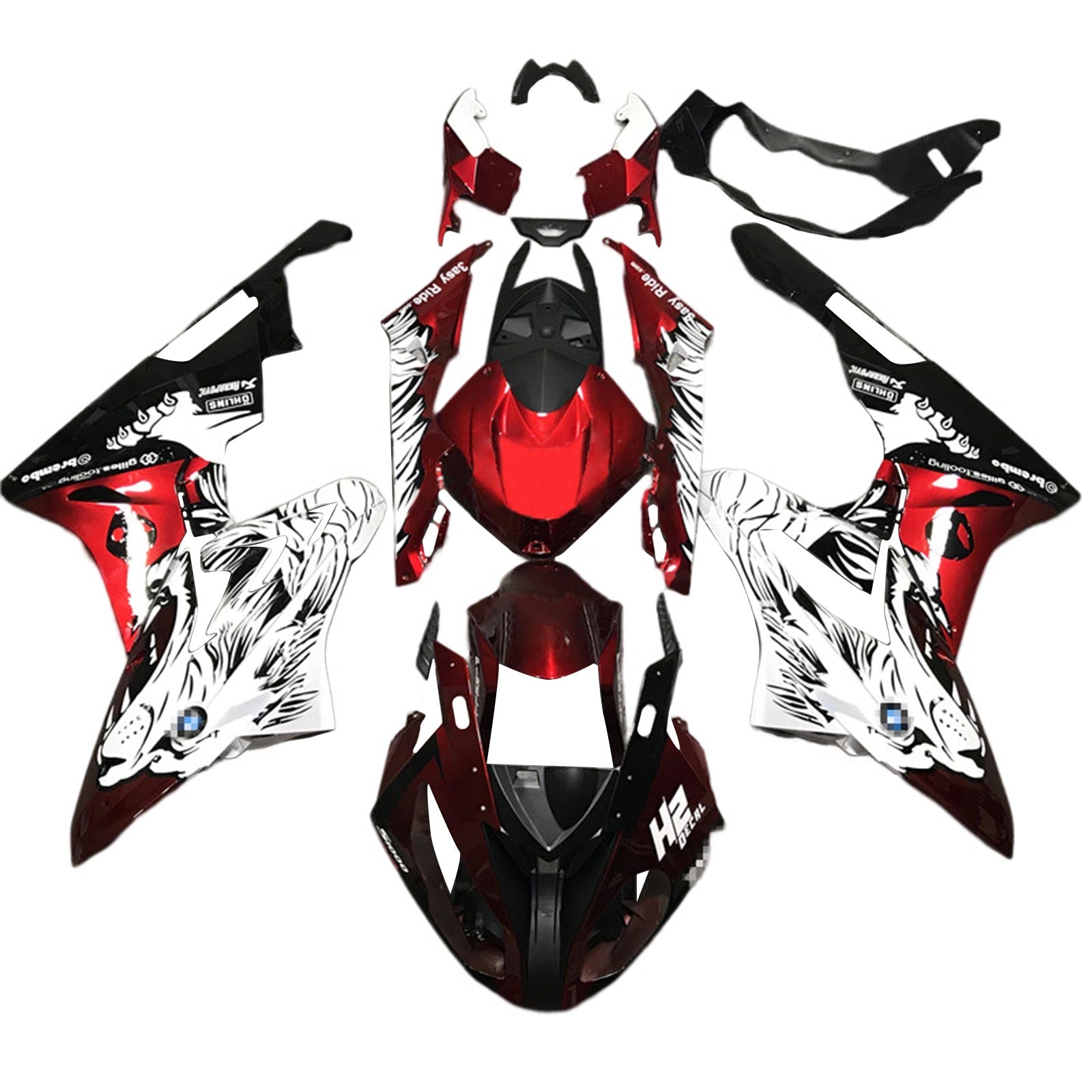 2015-2016 BMW S1000RR Kit Carénage Carrosserie Plastique ABS