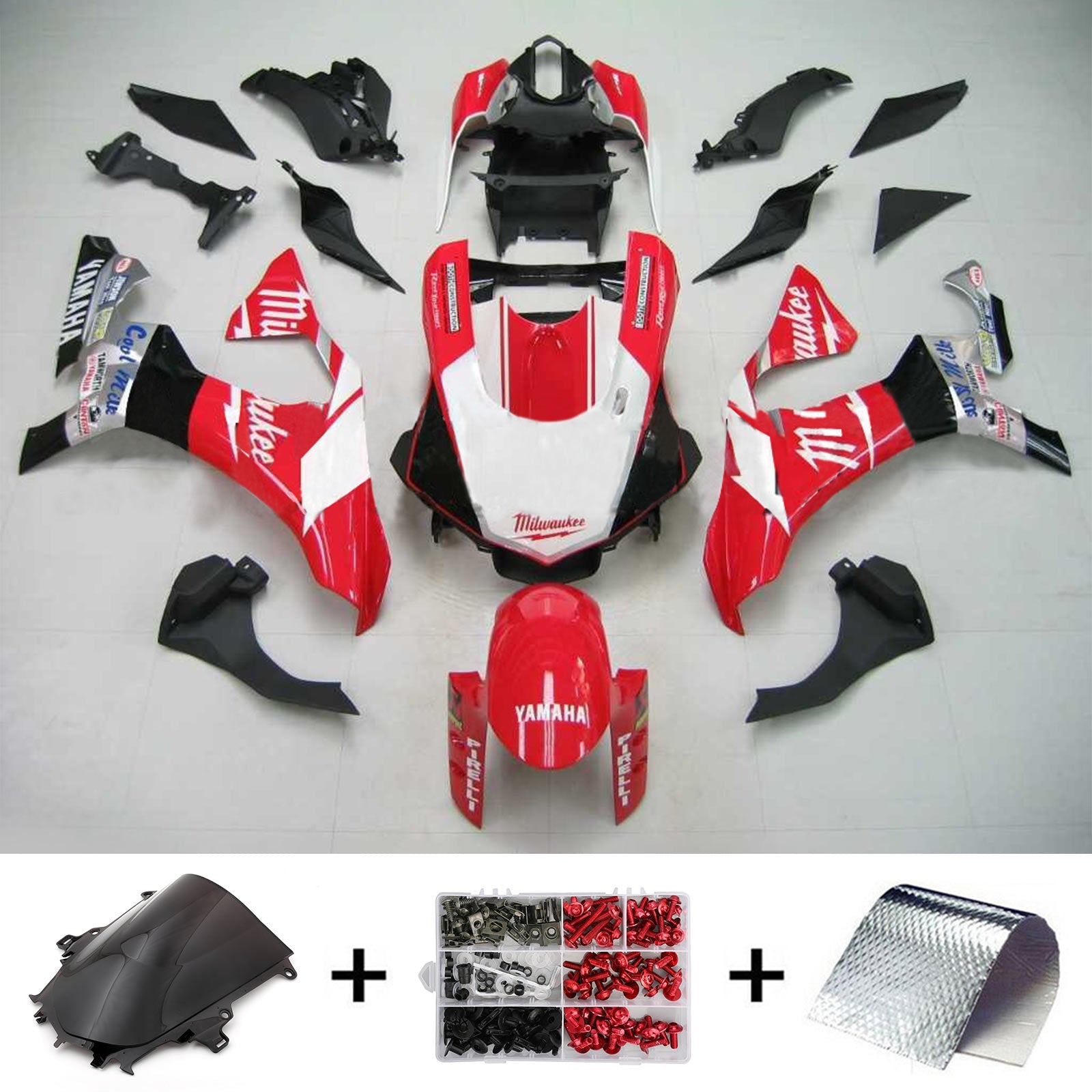 2015-2019 Yamaha YZF 1000 R1 Kit de carénage d'injection carrosserie plastique ABS #103