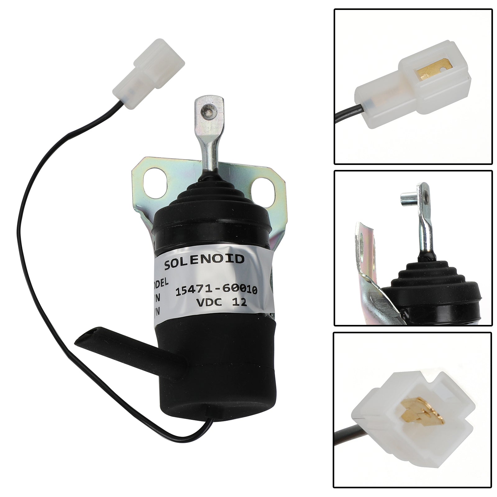 Past Voor Kubota 052600-1001 052600-1000 15471-60010 Brandstof Uitschakeling Solenoid 12V