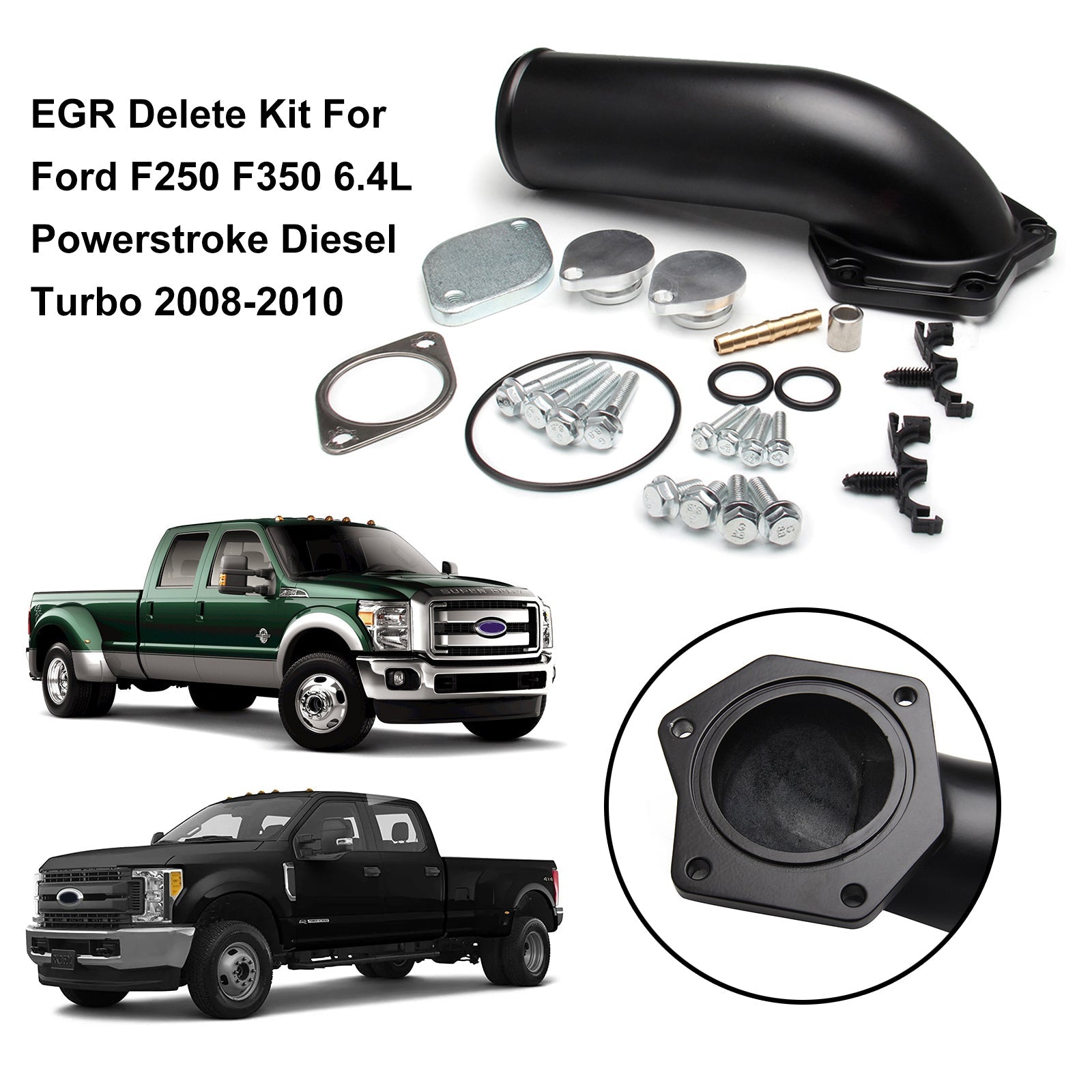 Kit de suppression EGR pour Ford F250 F350 6,4 l Powercourse Diesel Turbo 2008-2010 générique