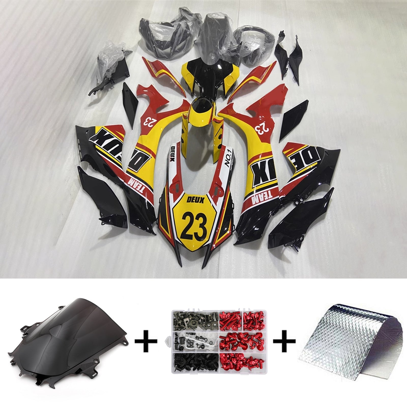 2020-2024 Yamaha YZF R1 Amotopart Kit de carenado de inyección Carrocería Plástico ABS # 101