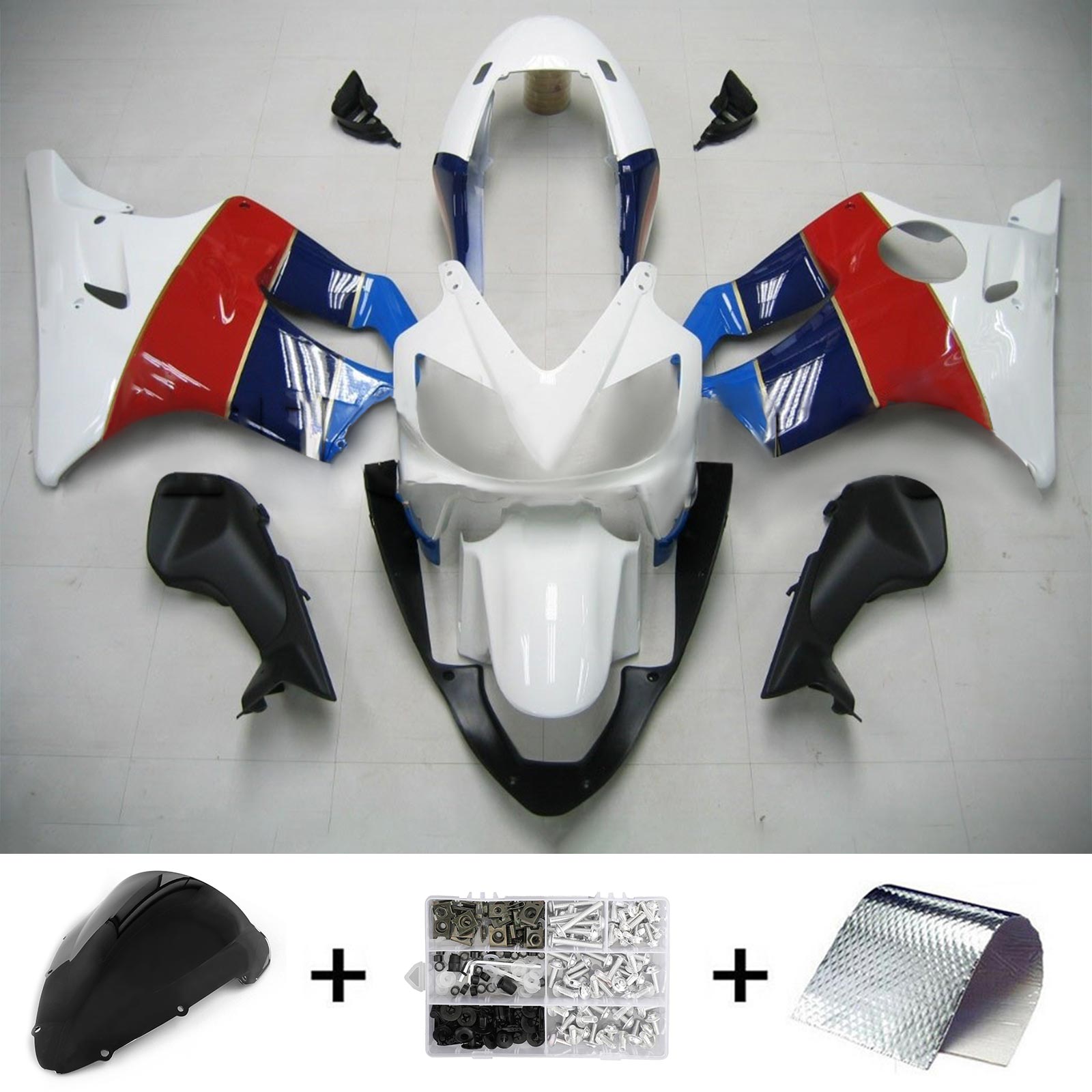 2004-2007 Honda CBR600 F4i Amotopart injectiekuipset carrosserie kunststof ABS #132